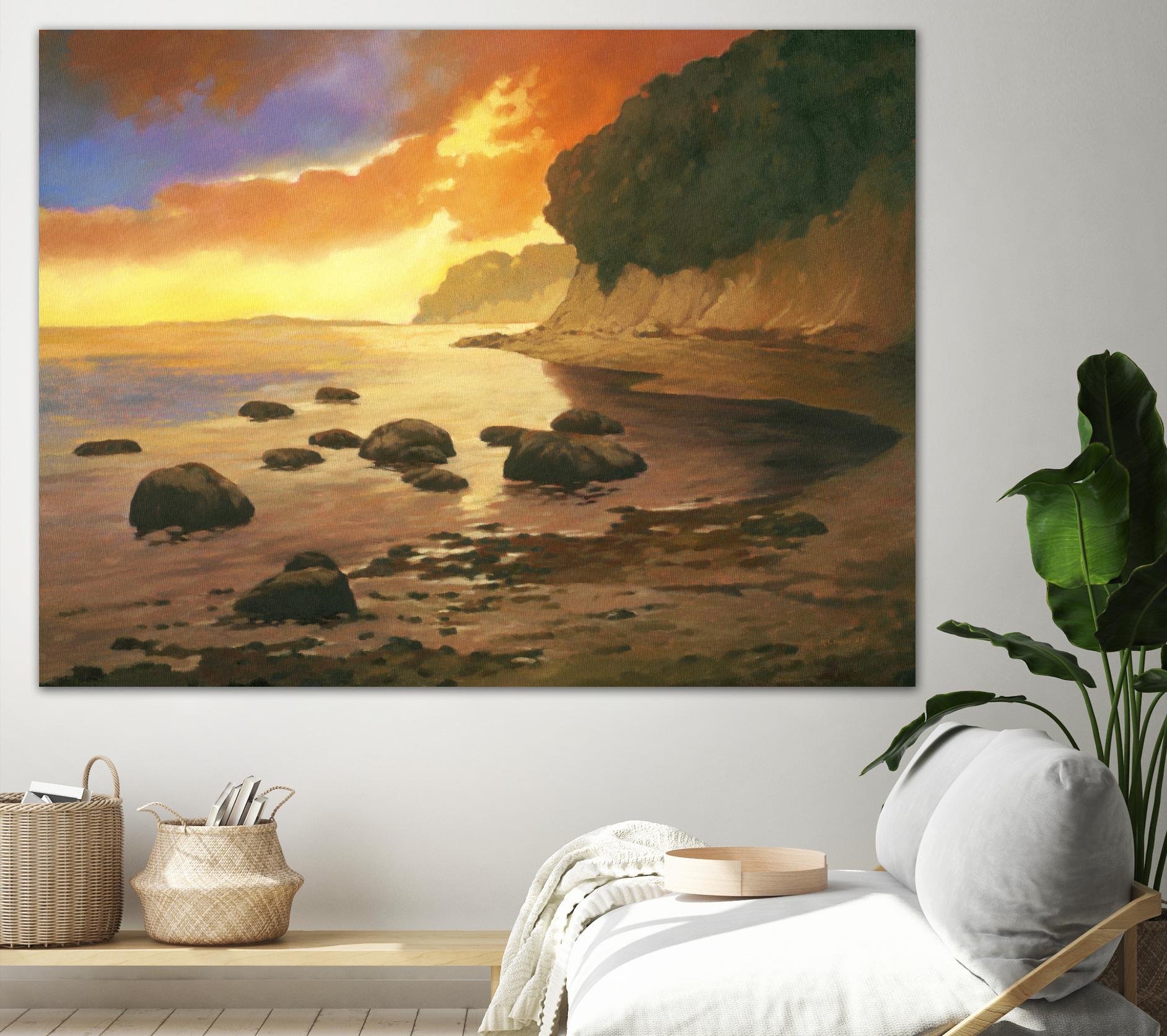 July Evening I by Graham Reynolds on GIANT ART - orange landscape