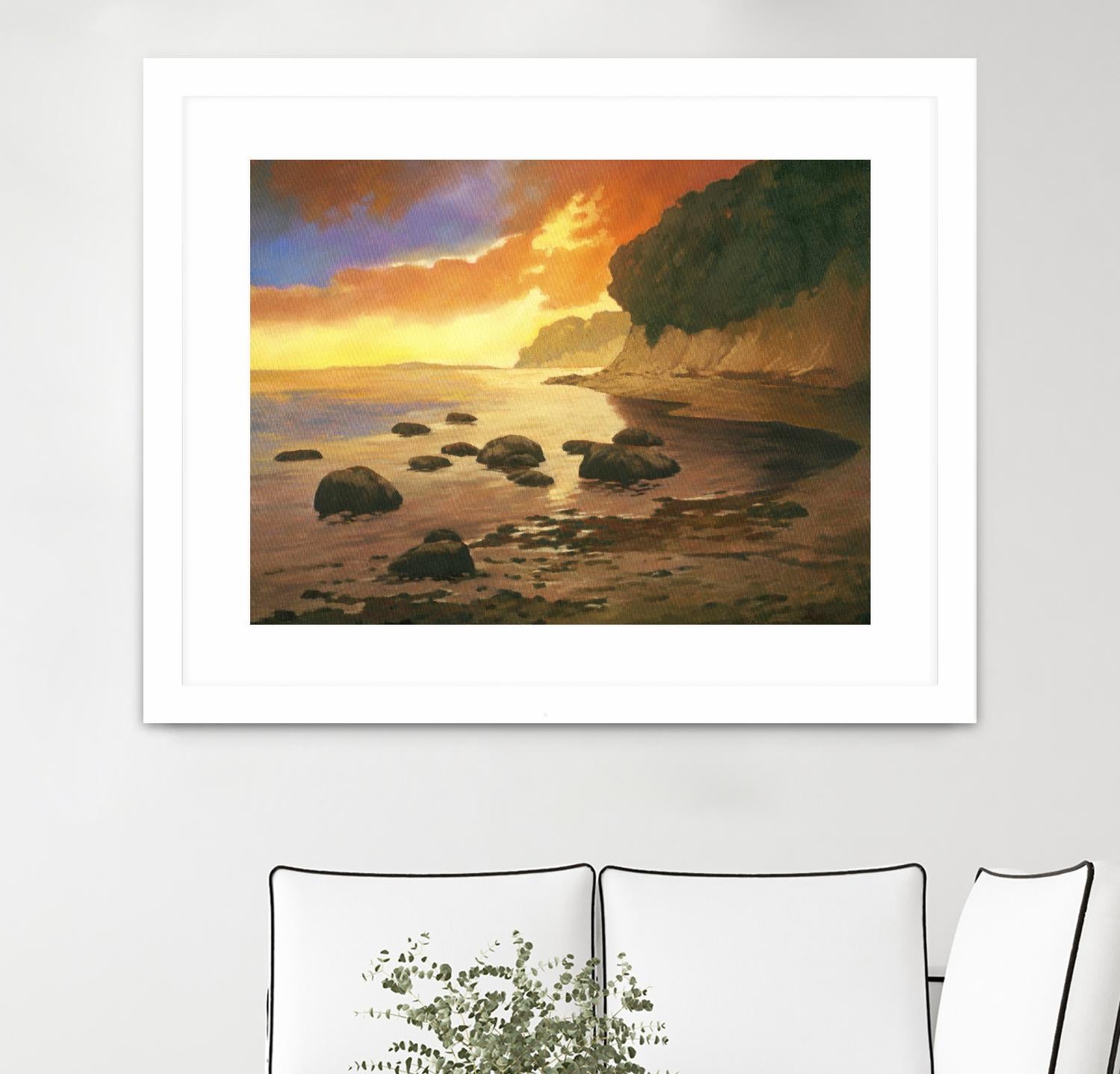 July Evening I by Graham Reynolds on GIANT ART - orange landscape