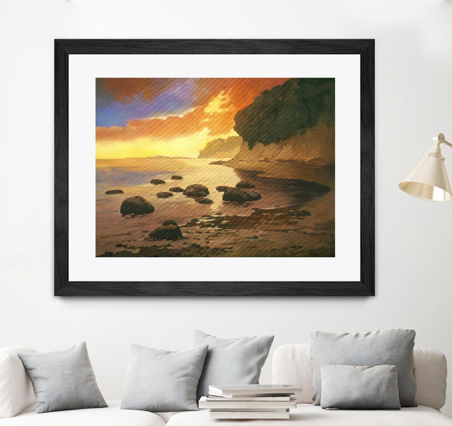 July Evening I by Graham Reynolds on GIANT ART - orange landscape