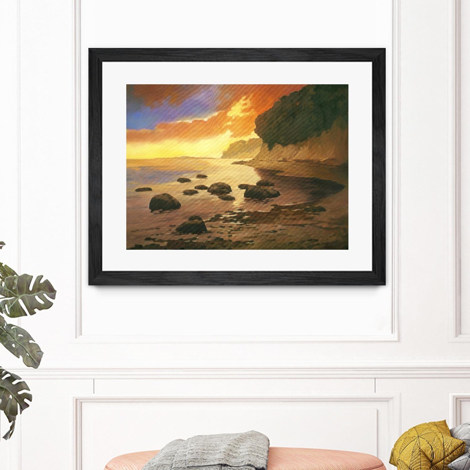 July Evening I by Graham Reynolds on GIANT ART - orange landscape