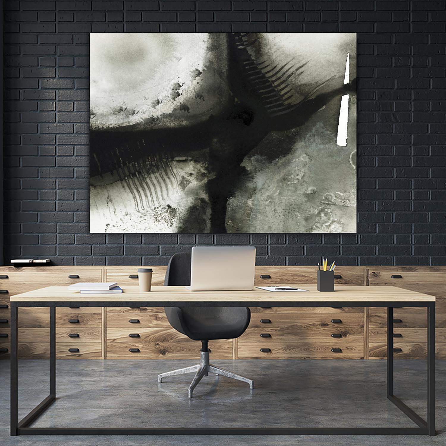 Midnight Abstract V by Bianka Guna on GIANT ART - grey abstract