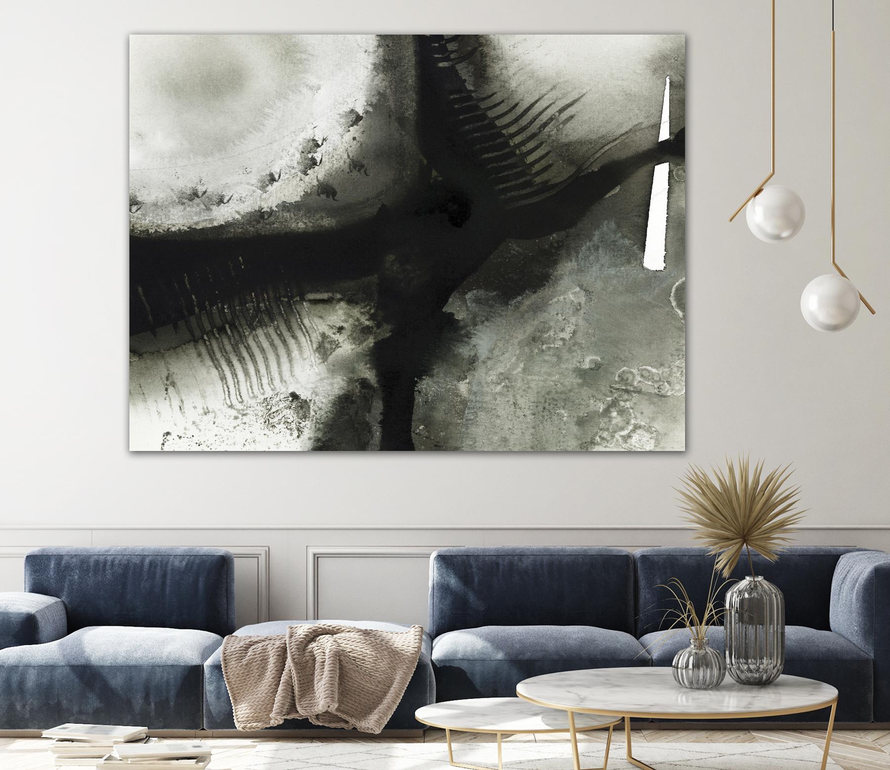 Midnight Abstract V by Bianka Guna on GIANT ART - grey abstract