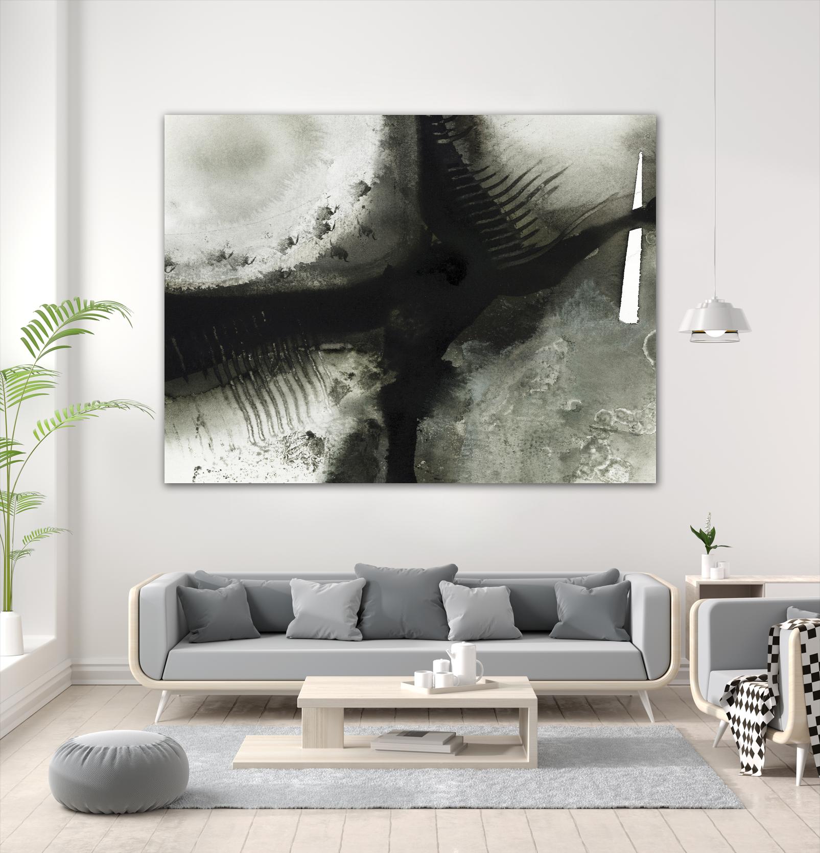 Midnight Abstract V by Bianka Guna on GIANT ART - grey abstract