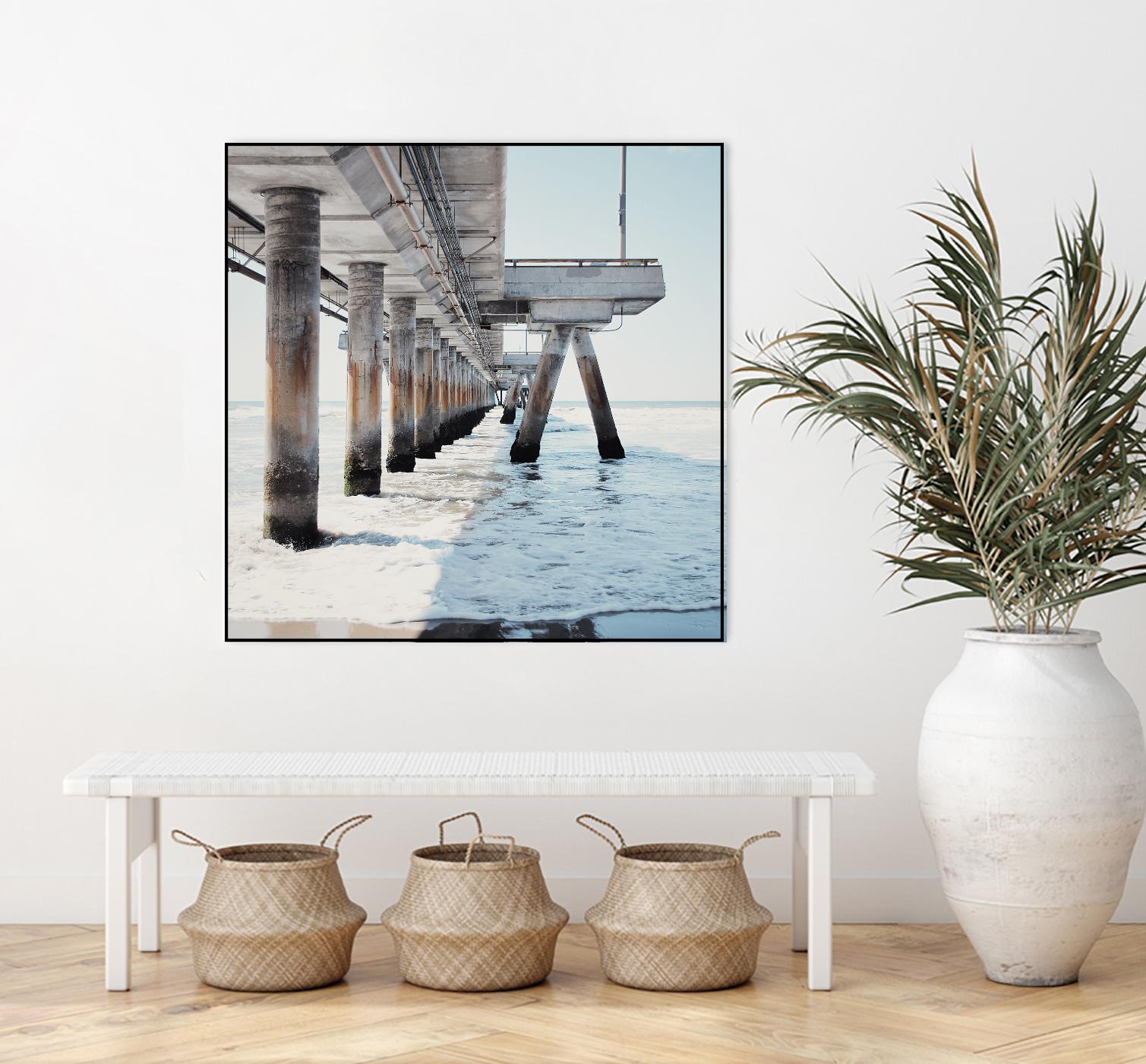Under the Pier I by Natasia Cook on GIANT ART - blue sea scene
