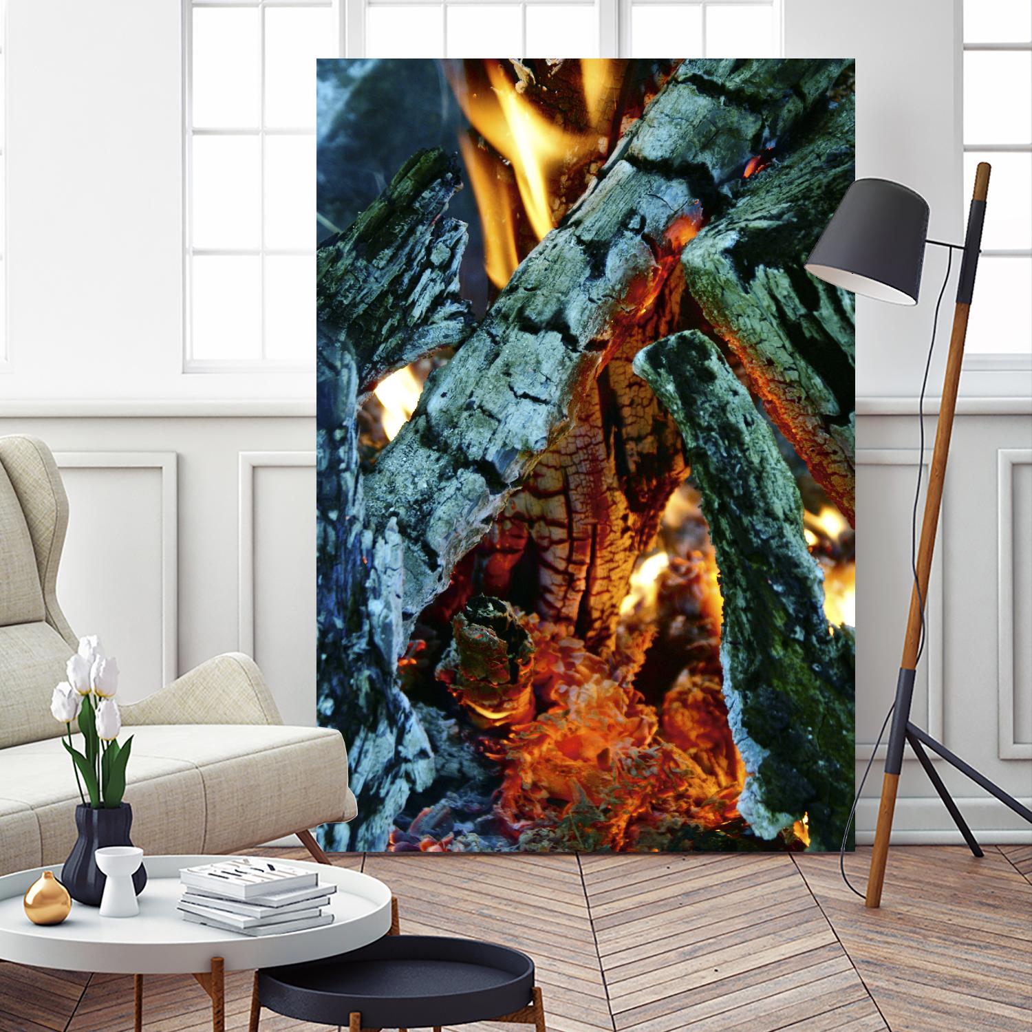Camp Fire by Jaime Rodominick on GIANT ART - orange photo art