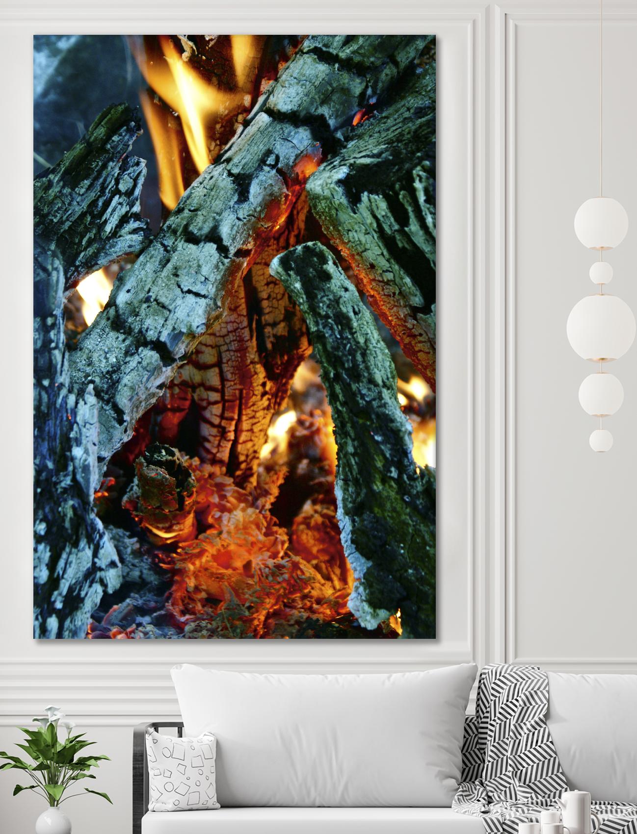 Camp Fire by Jaime Rodominick on GIANT ART - orange photo art