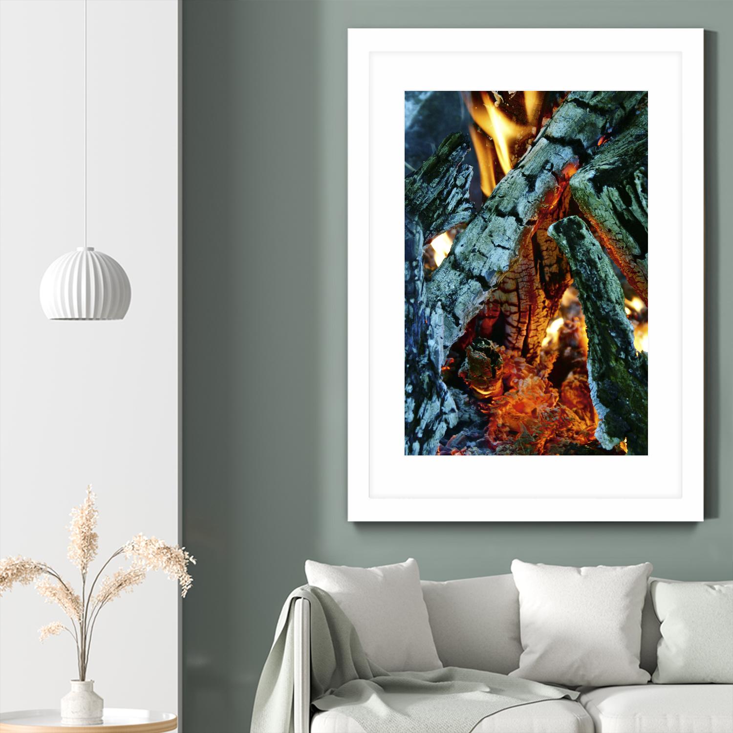 Camp Fire by Jaime Rodominick on GIANT ART - orange photo art