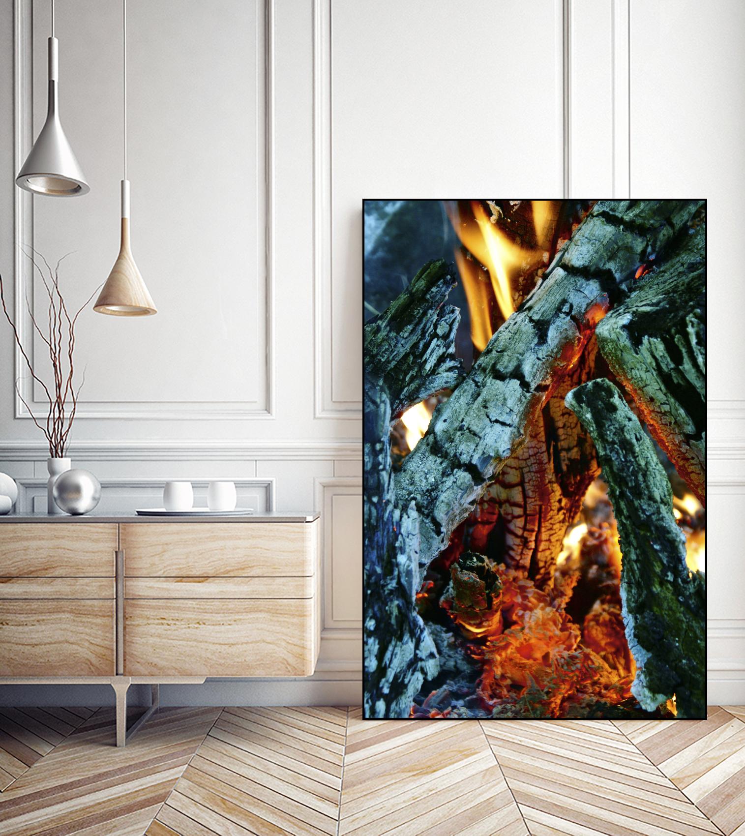 Camp Fire by Jaime Rodominick on GIANT ART - orange photo art
