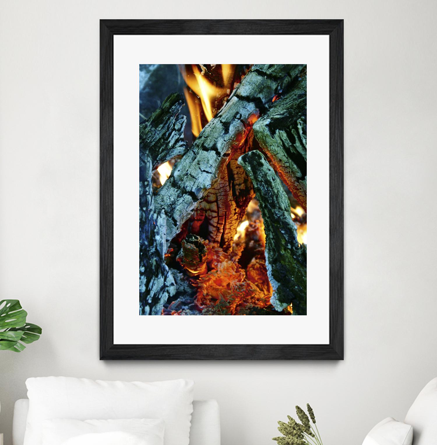 Camp Fire by Jaime Rodominick on GIANT ART - orange photo art
