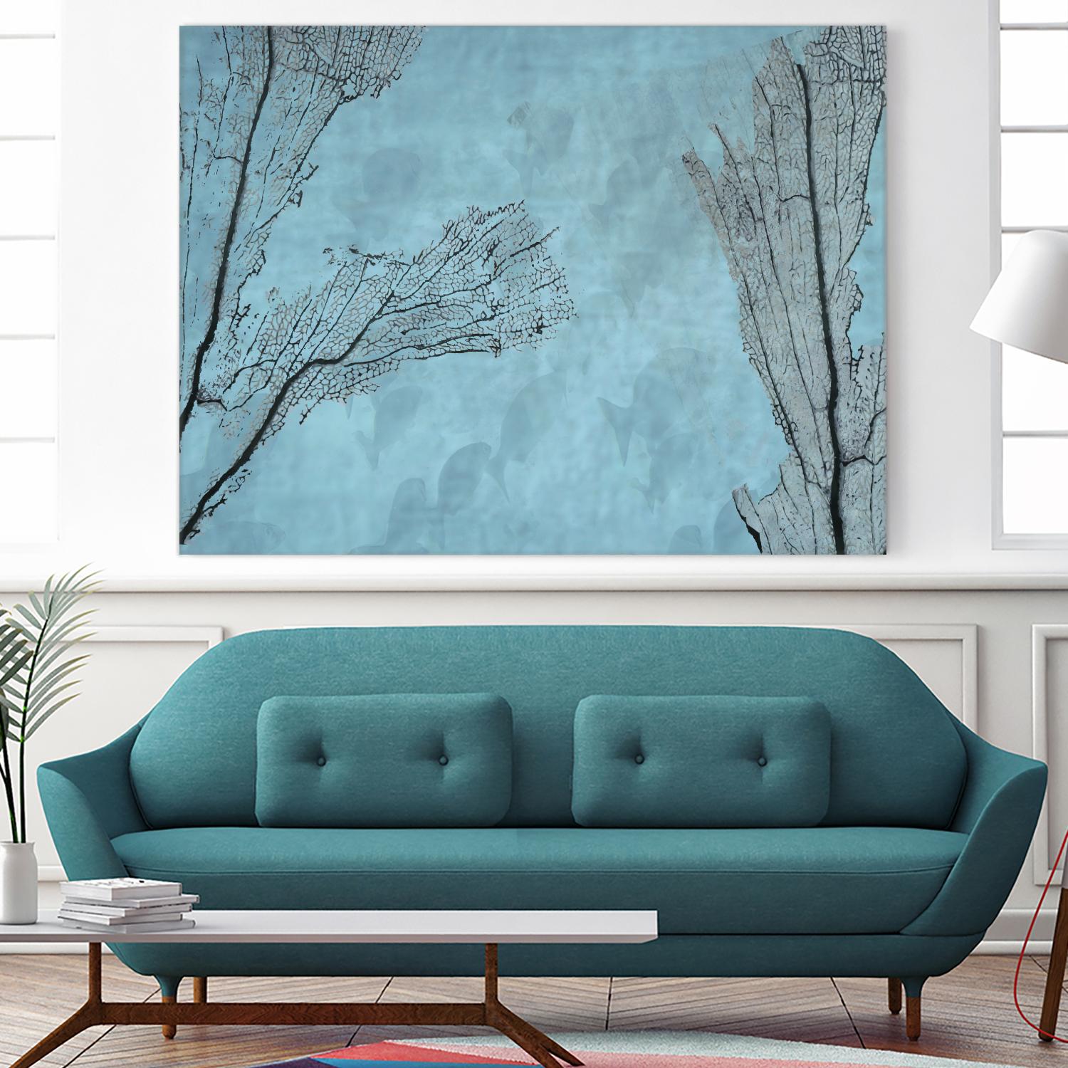 Coral II by Jessica Valner on GIANT ART - grey nautical