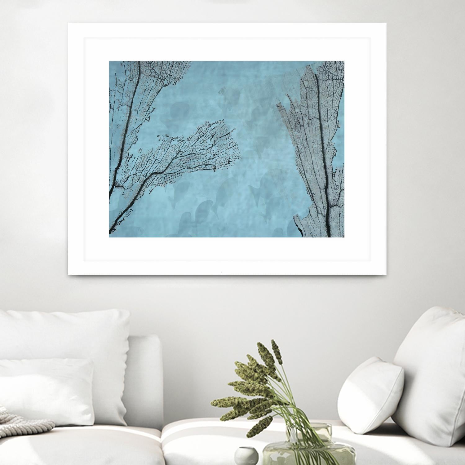 Coral II by Jessica Valner on GIANT ART - grey nautical