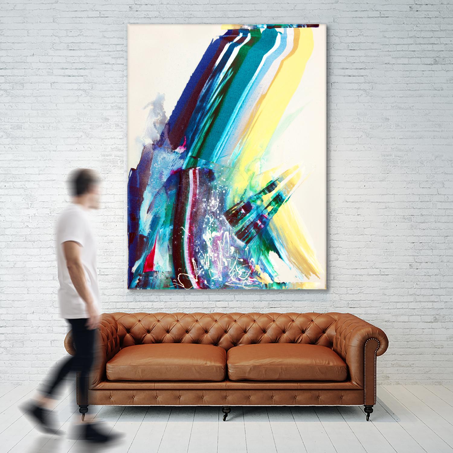 Titan by Joan Marie on GIANT ART - yellow abstract