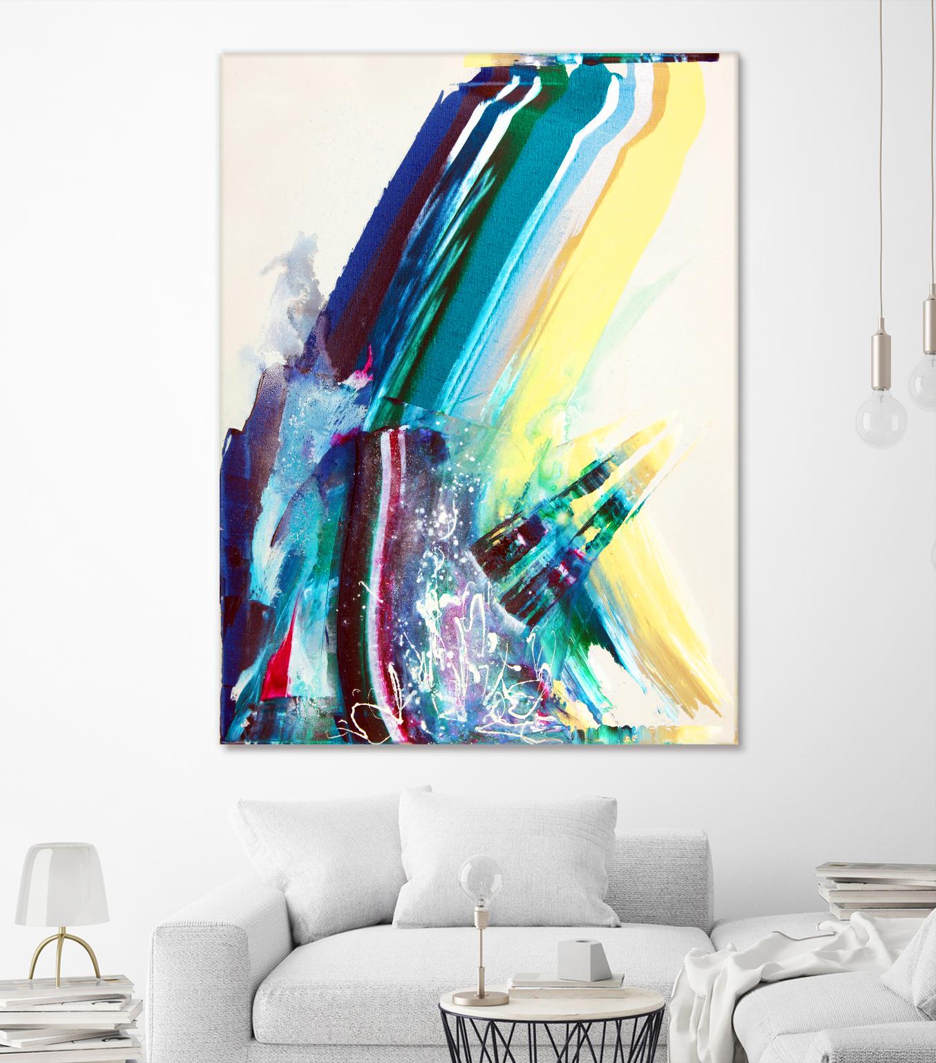 Titan by Joan Marie on GIANT ART - yellow abstract