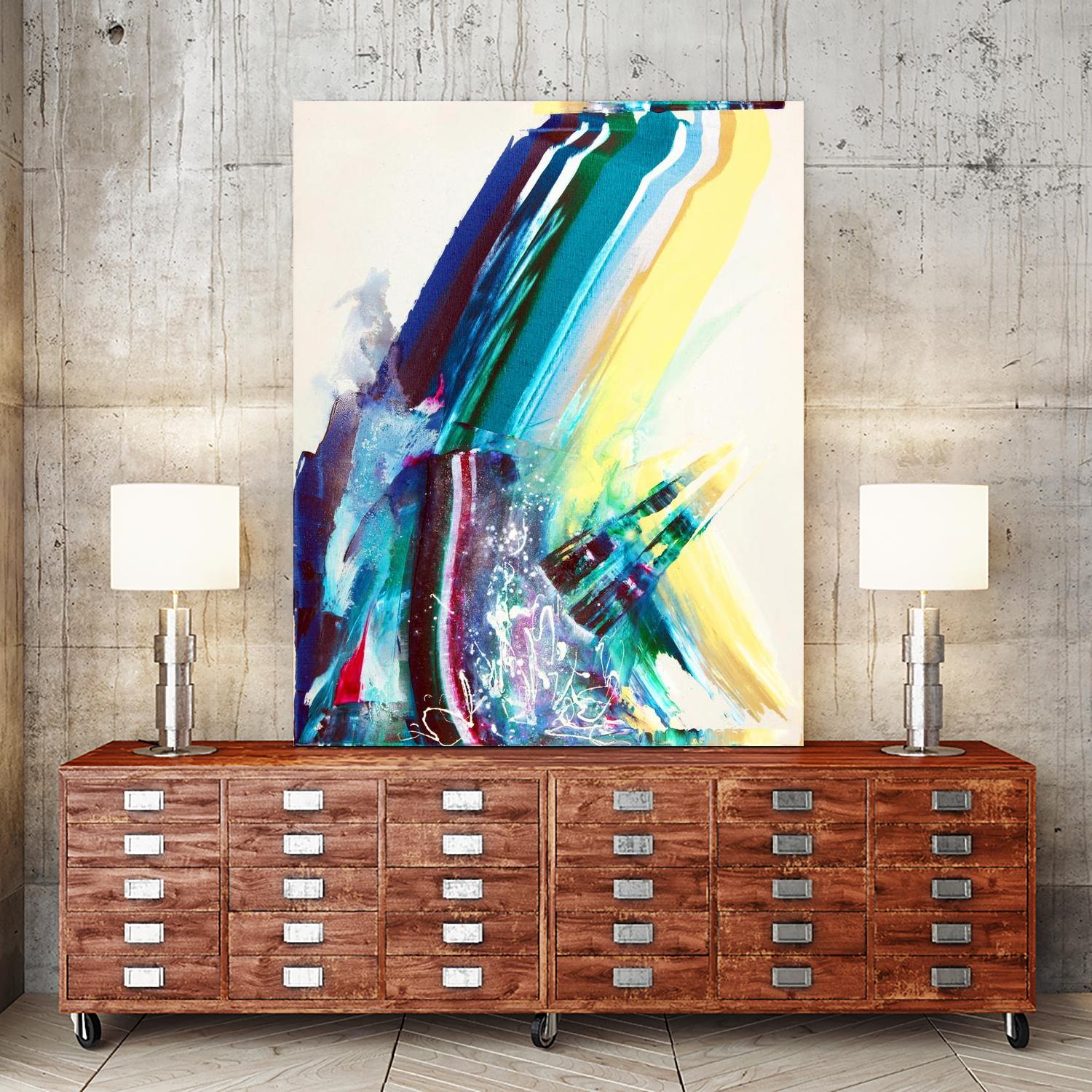 Titan by Joan Marie on GIANT ART - yellow abstract