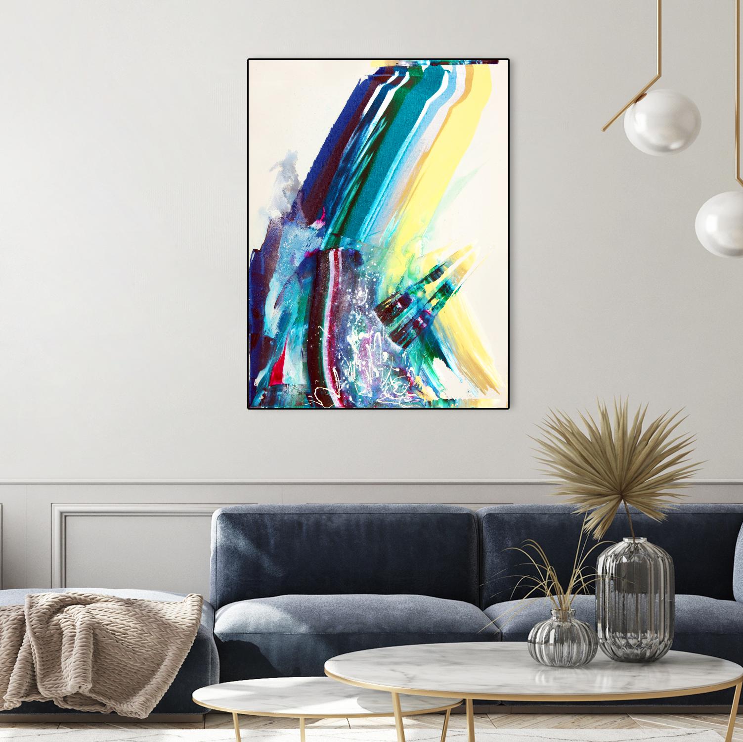 Titan by Joan Marie on GIANT ART - yellow abstract