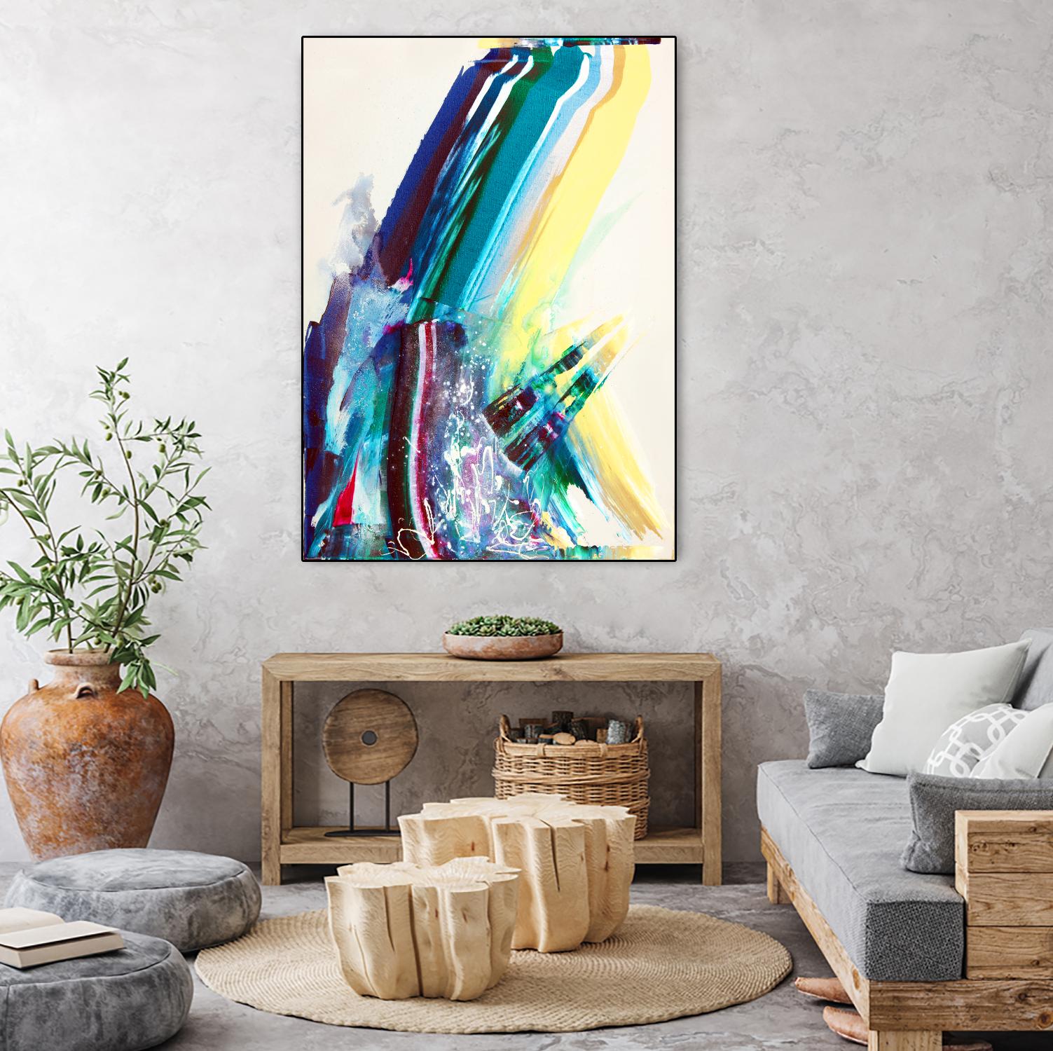 Titan by Joan Marie on GIANT ART - yellow abstract