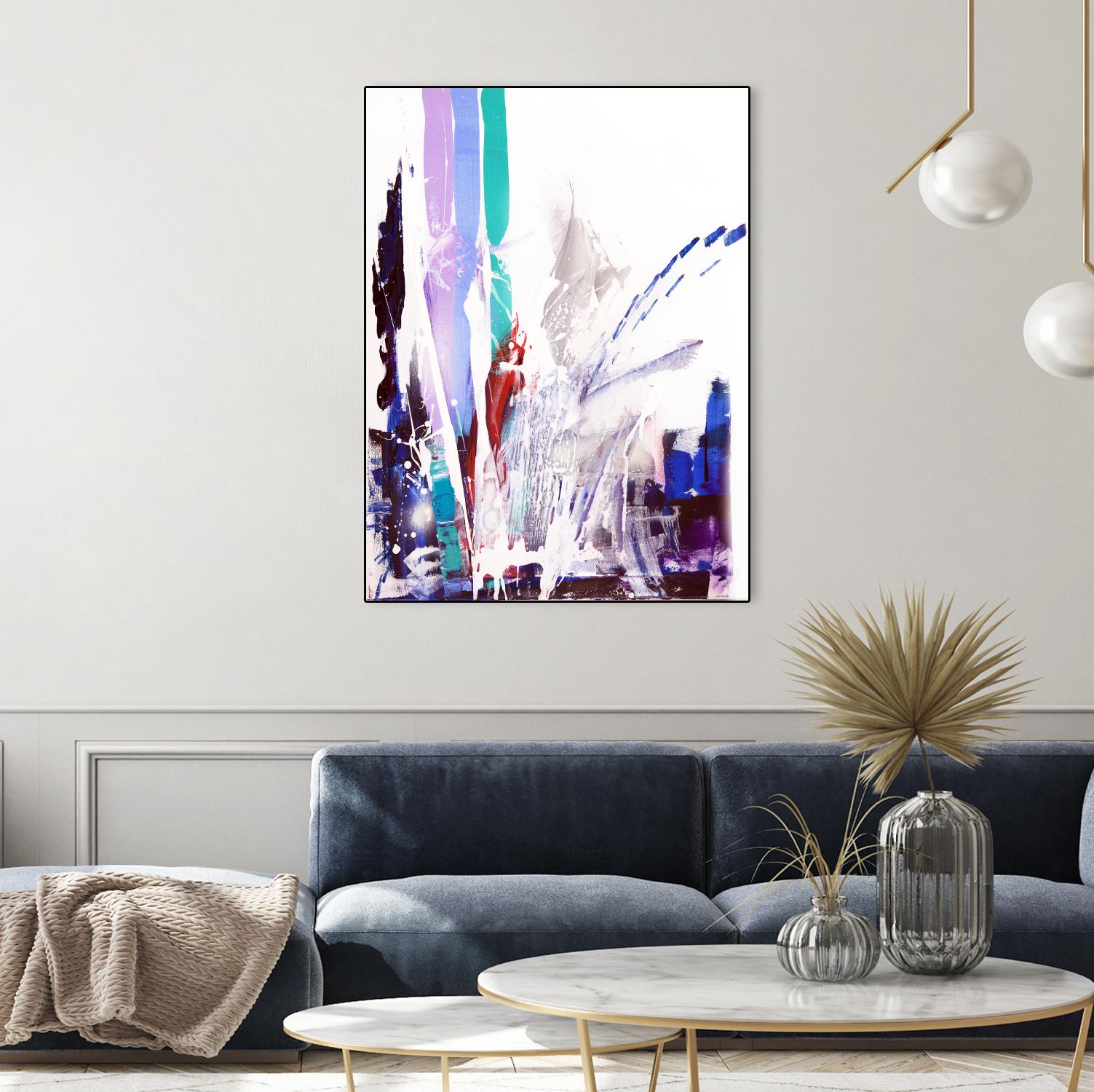 Orca by Joan Marie on GIANT ART - blue abstract