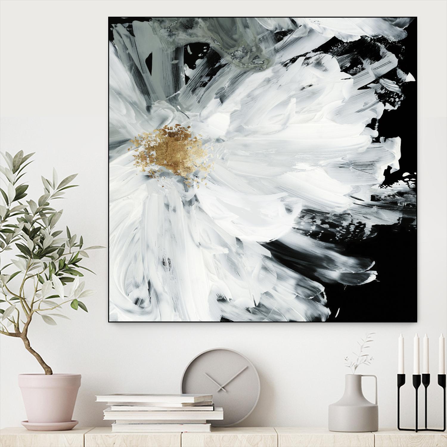 Black Peony by Asia Jensen on GIANT ART - white floral