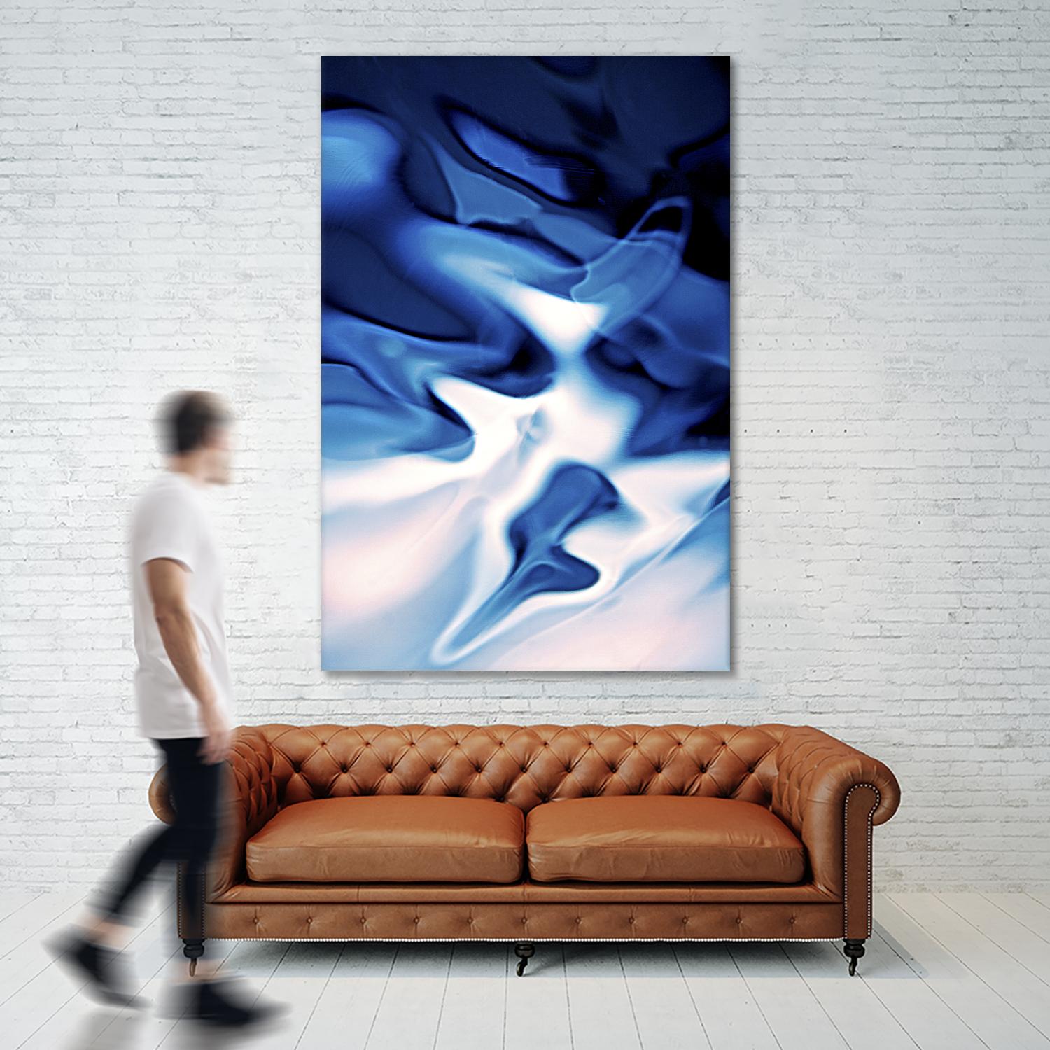 Blue Day by Joe Gemignani on GIANT ART - white abstract