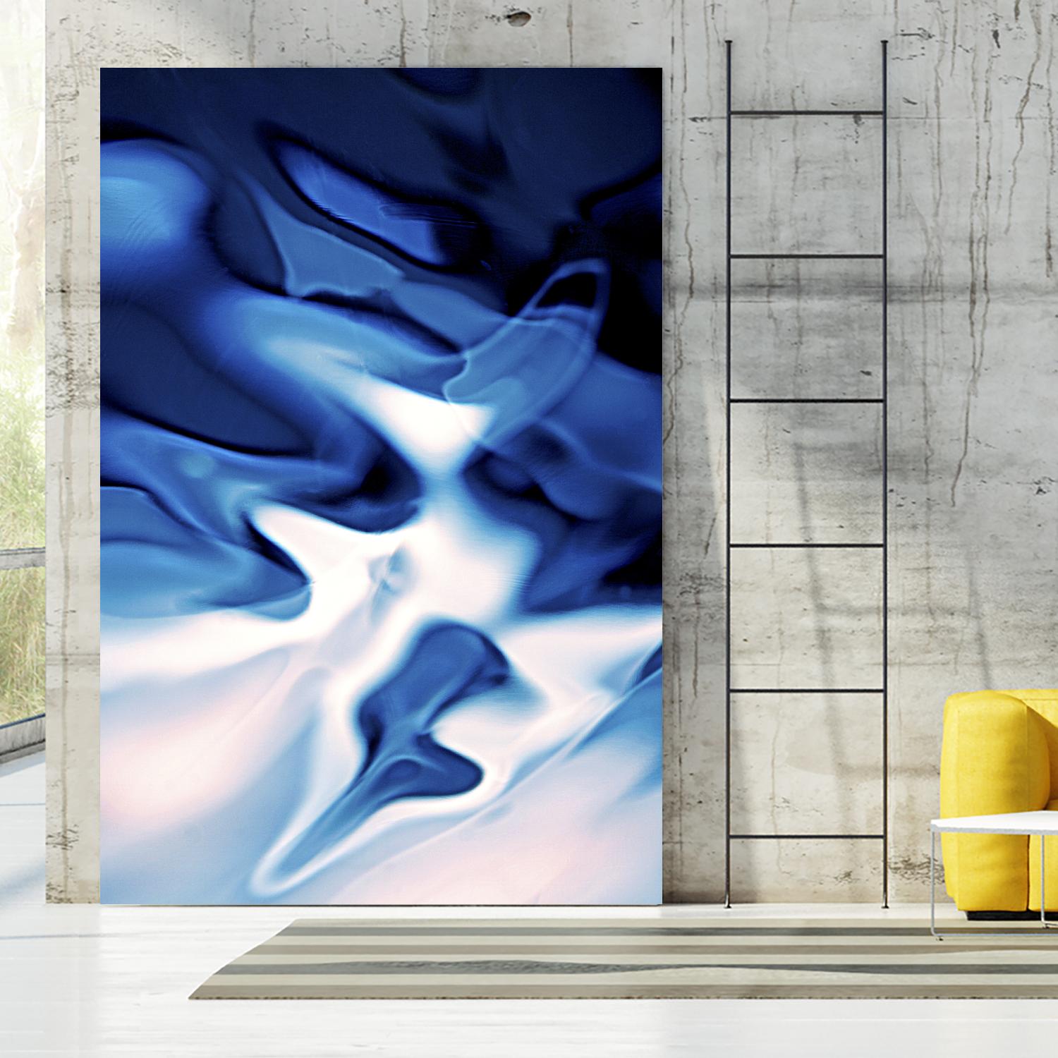 Blue Day by Joe Gemignani on GIANT ART - white abstract