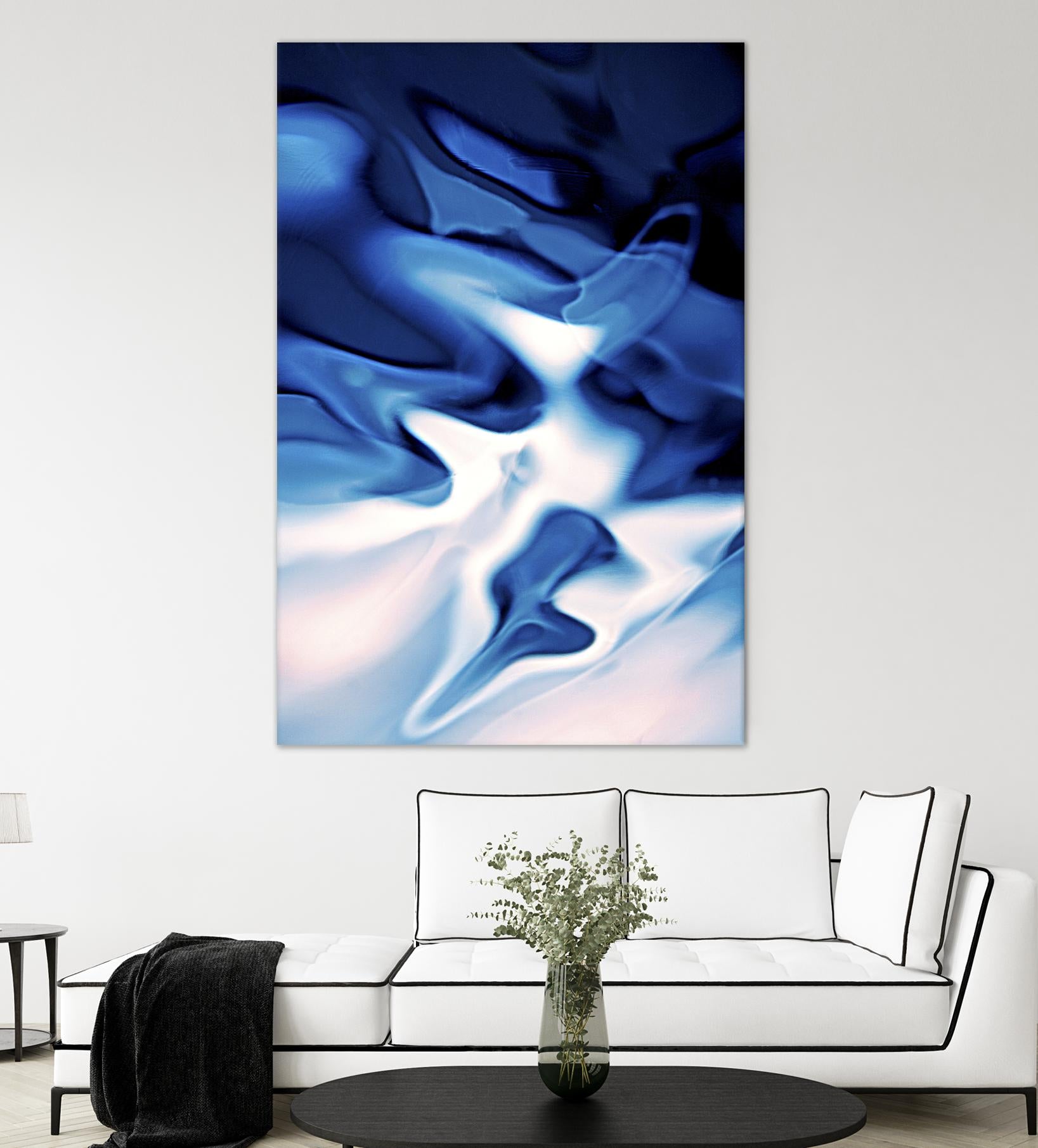 Blue Day by Joe Gemignani on GIANT ART - white abstract