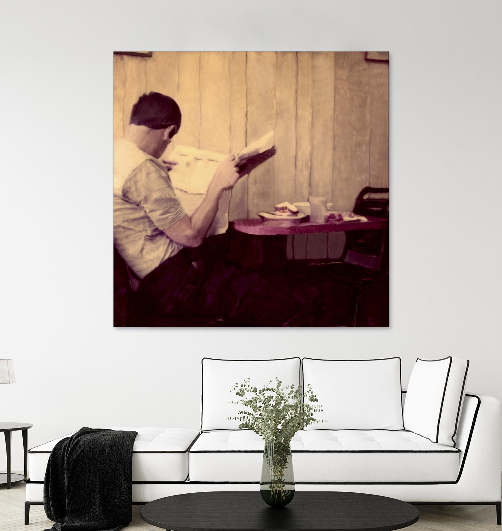 Reading Man by Joe Gemignani on GIANT ART - beige photo art