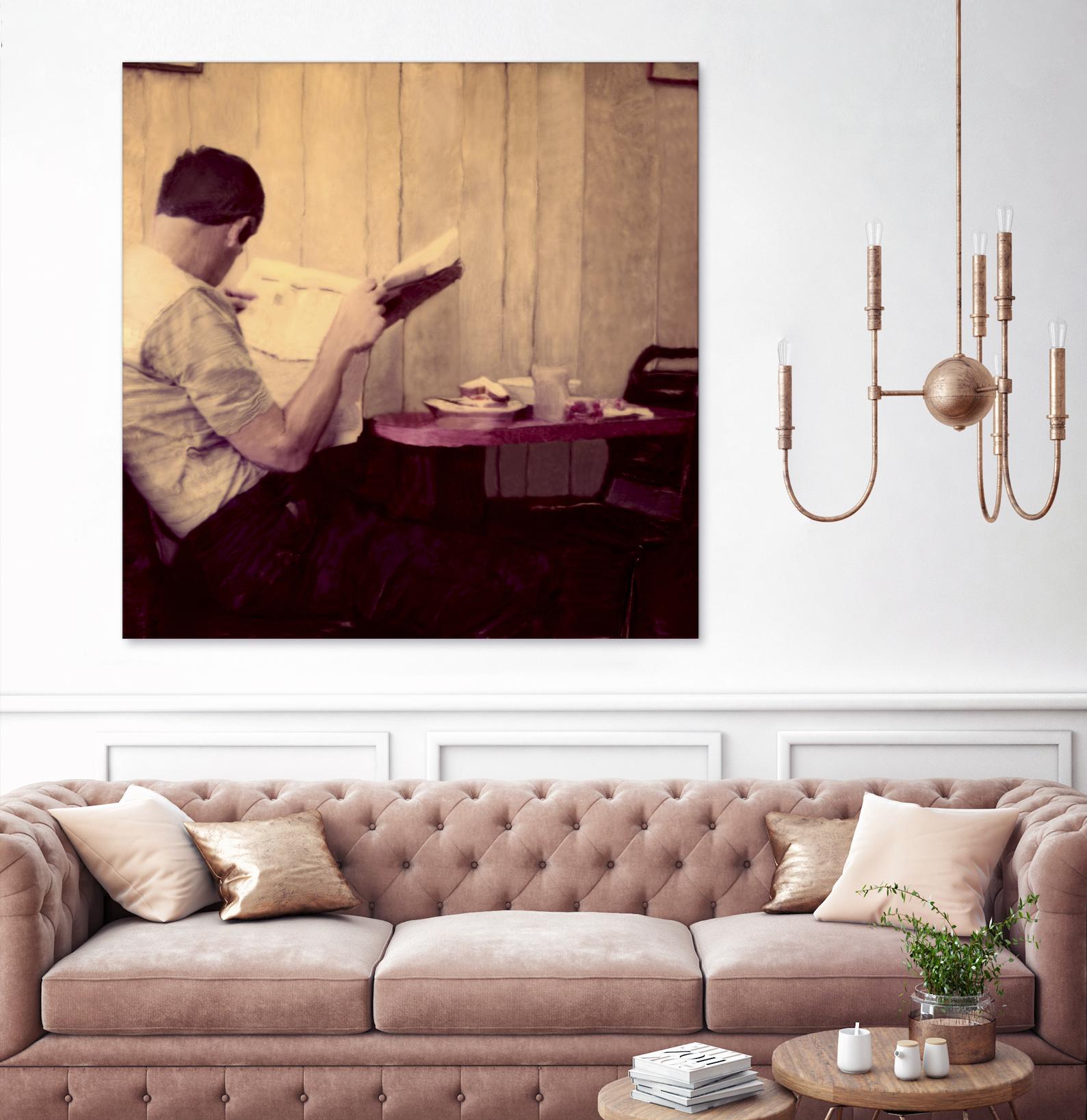 Reading Man by Joe Gemignani on GIANT ART - beige photo art