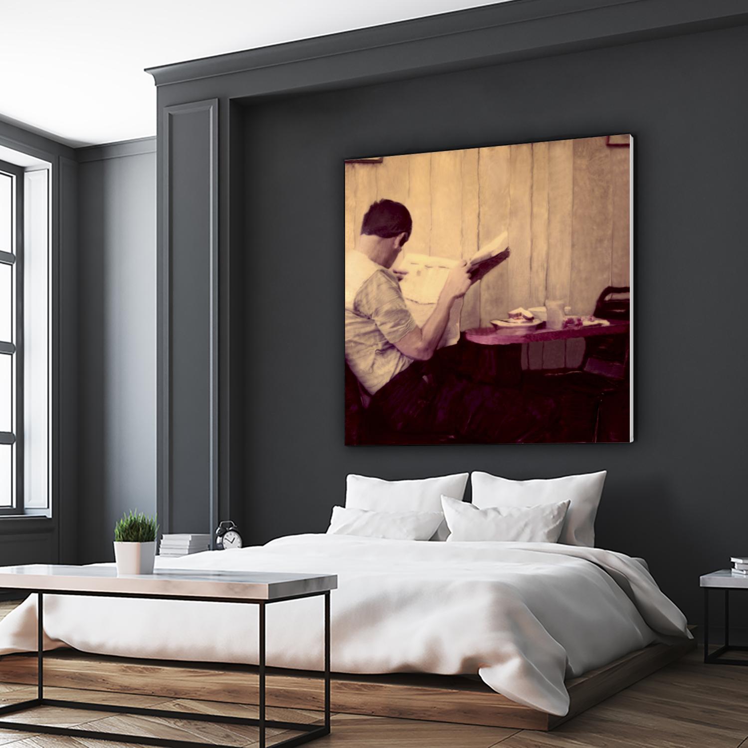 Reading Man by Joe Gemignani on GIANT ART - beige photo art