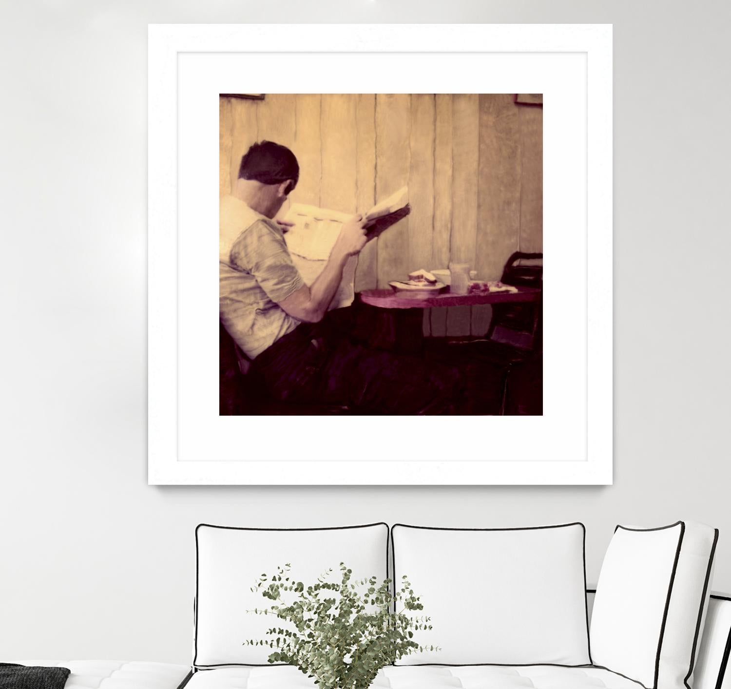 Reading Man by Joe Gemignani on GIANT ART - beige photo art