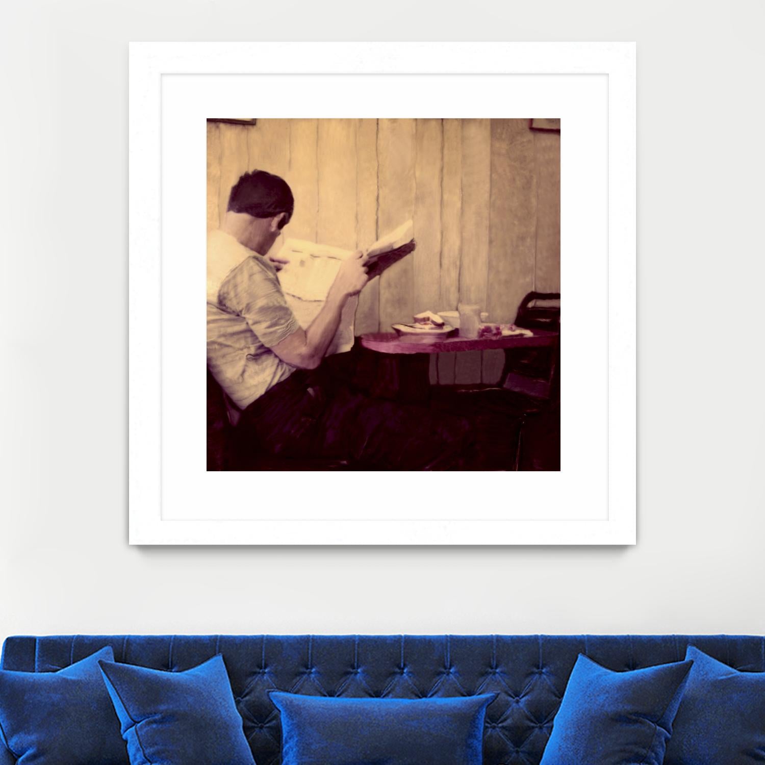 Reading Man by Joe Gemignani on GIANT ART - beige photo art