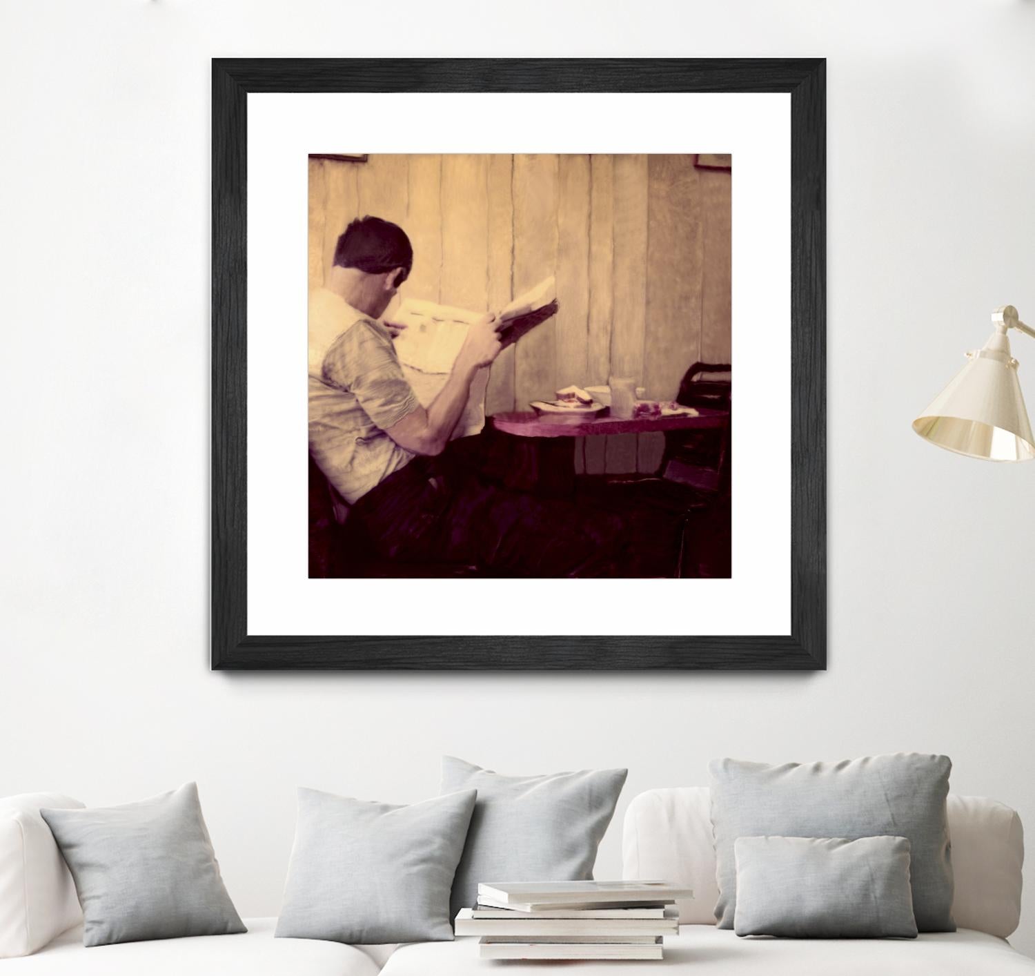 Reading Man by Joe Gemignani on GIANT ART - beige photo art