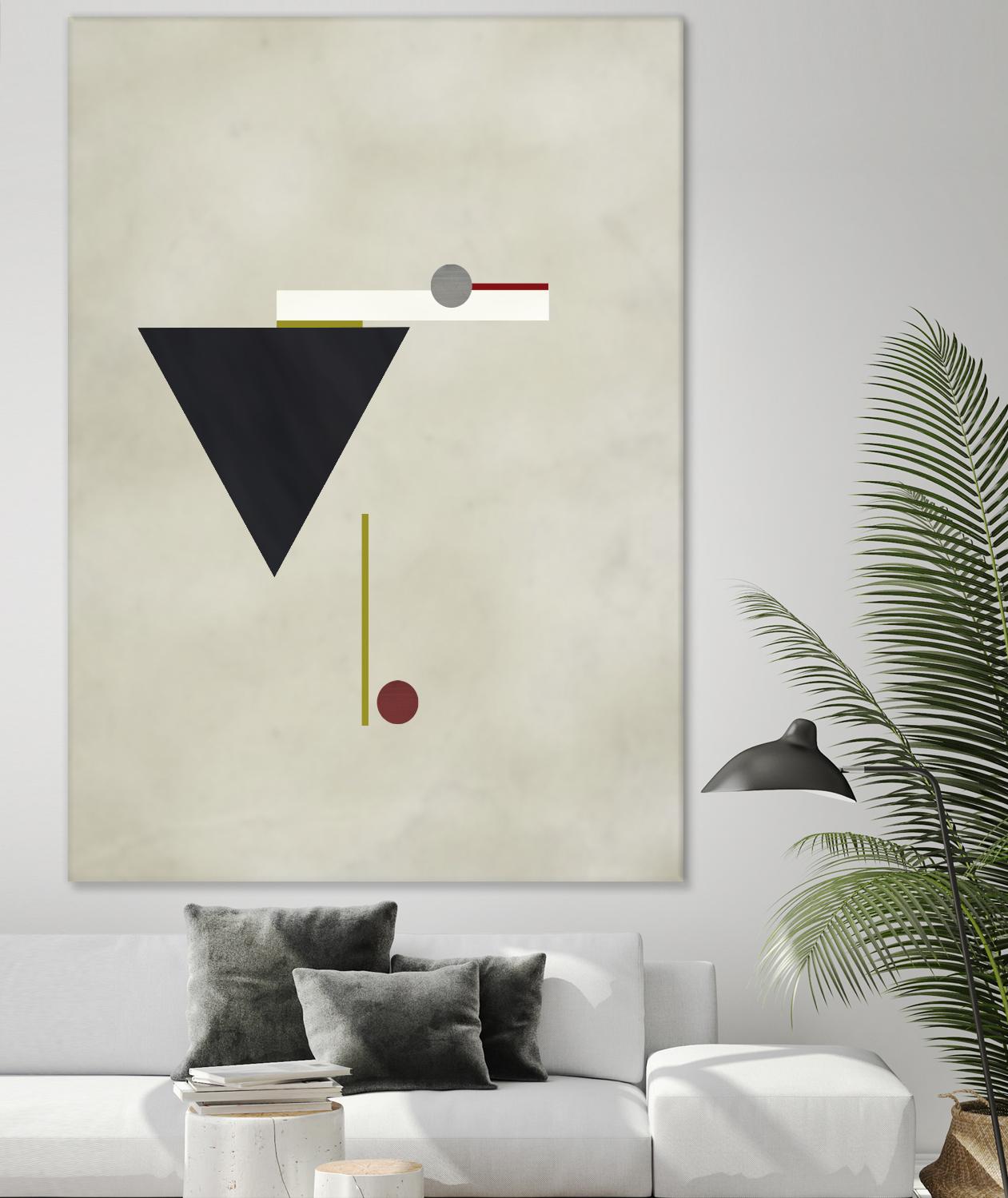 Triangle Love by Kevin Calaguiro on GIANT ART - black abstract
