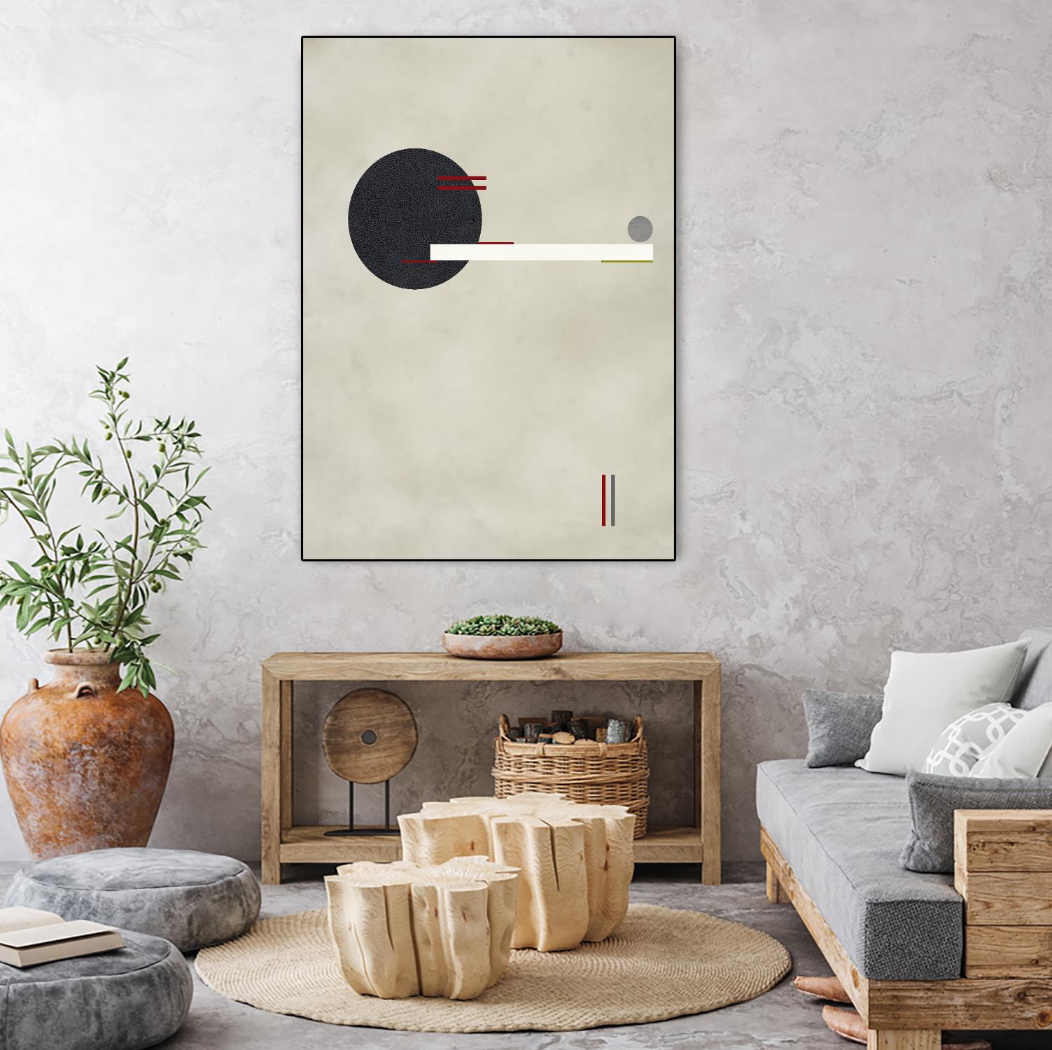 Circle Love by Kevin Calaguiro on GIANT ART - black abstract