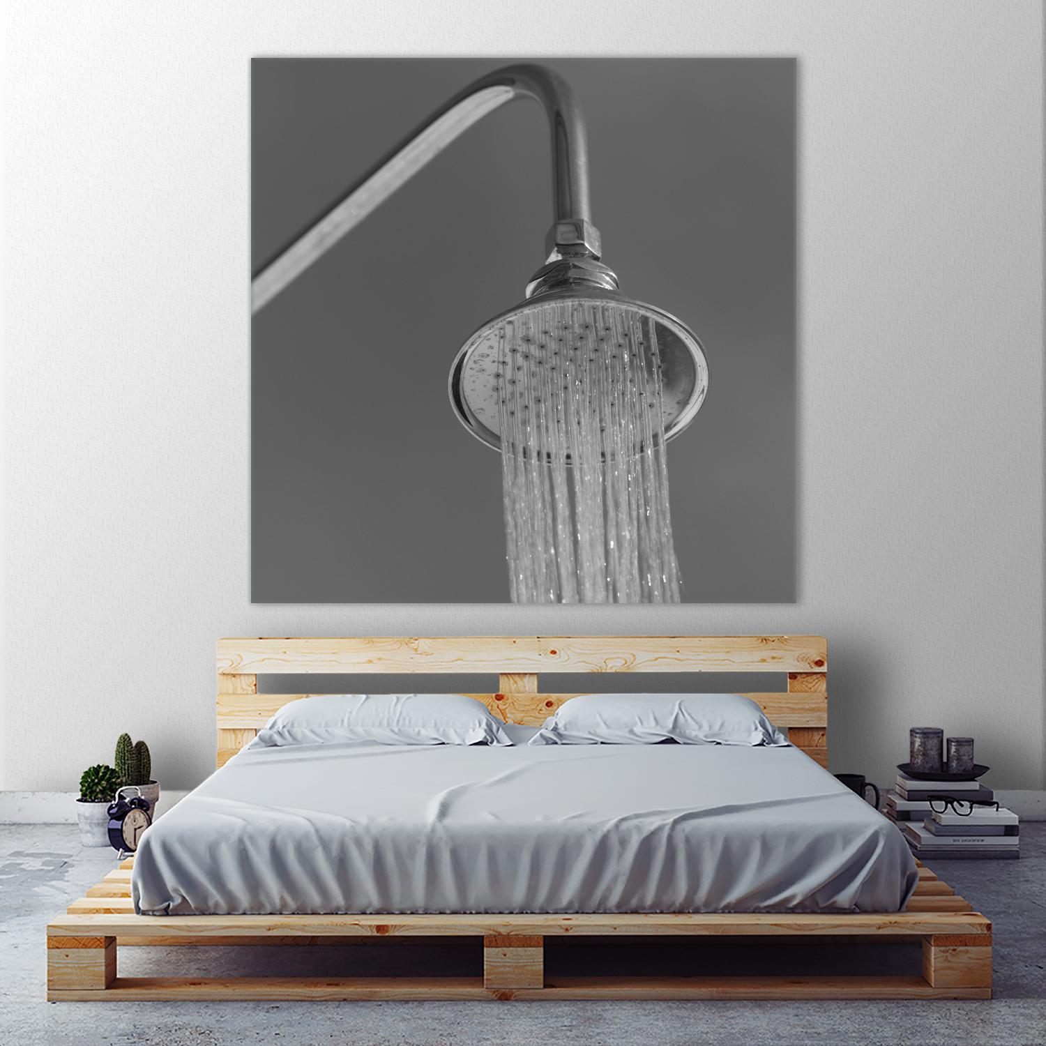 Spa Shower I by Keith Levit on GIANT ART - grey bathroom