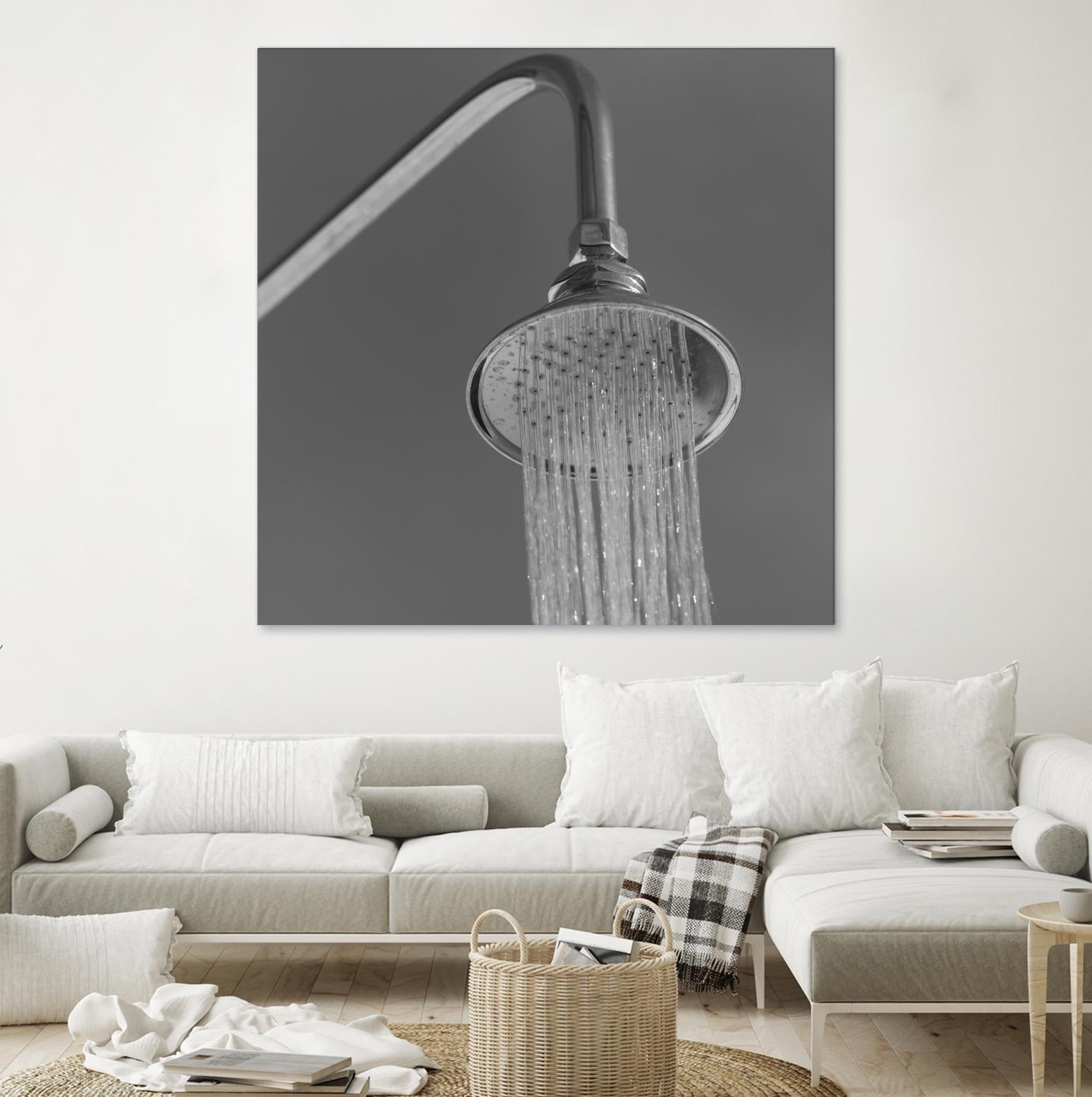 Spa Shower I by Keith Levit on GIANT ART - grey bathroom