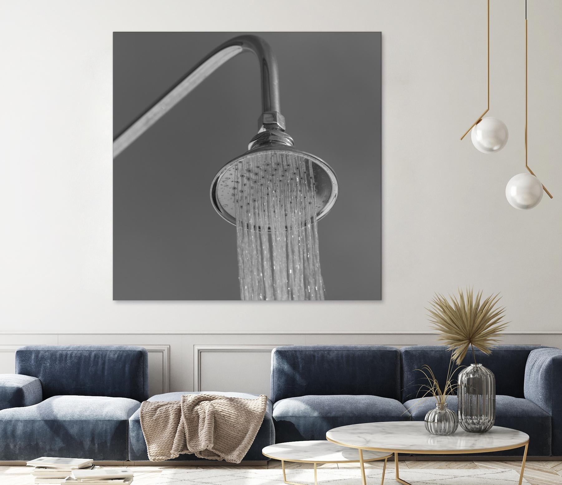 Spa Shower I by Keith Levit on GIANT ART - grey bathroom