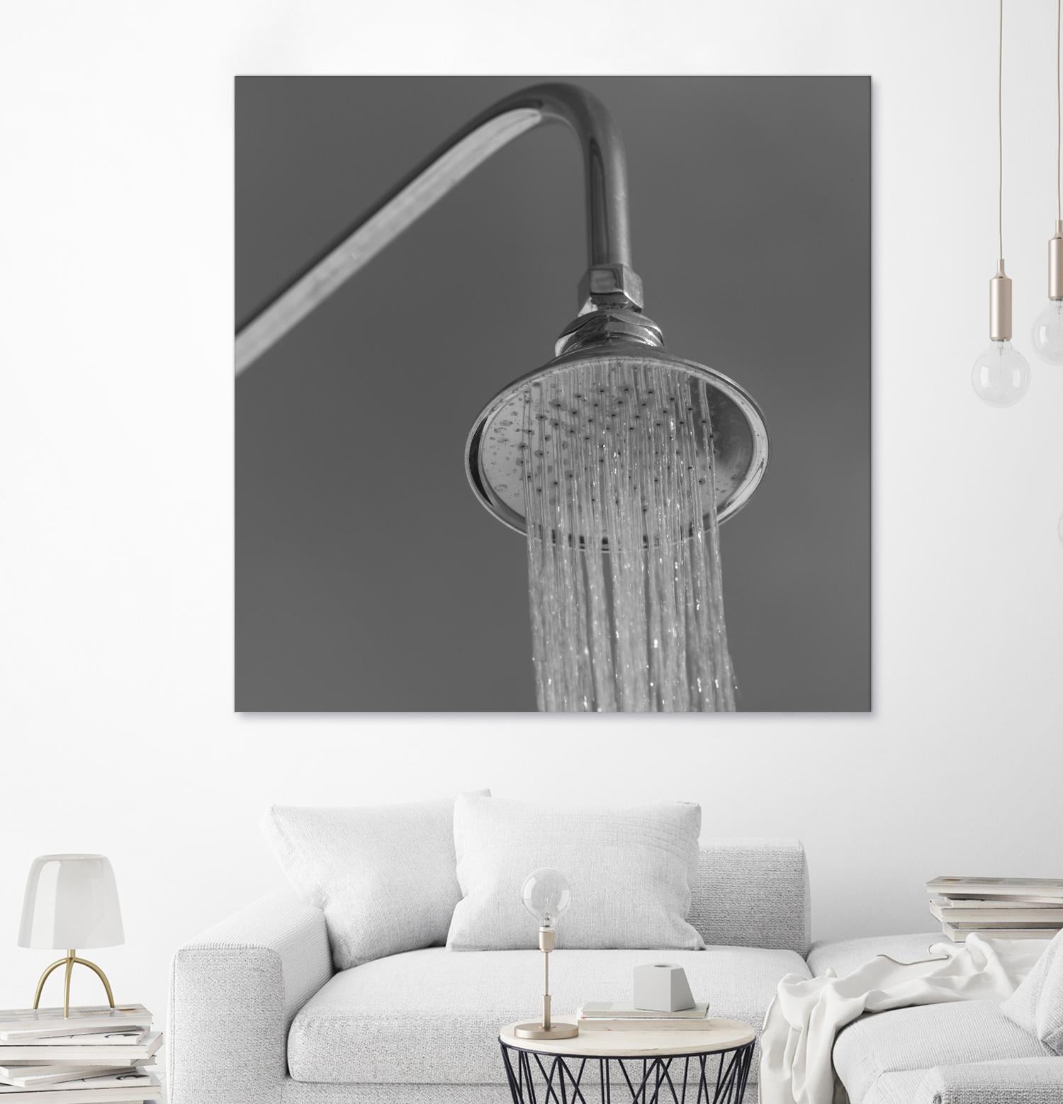 Spa Shower I by Keith Levit on GIANT ART - grey bathroom