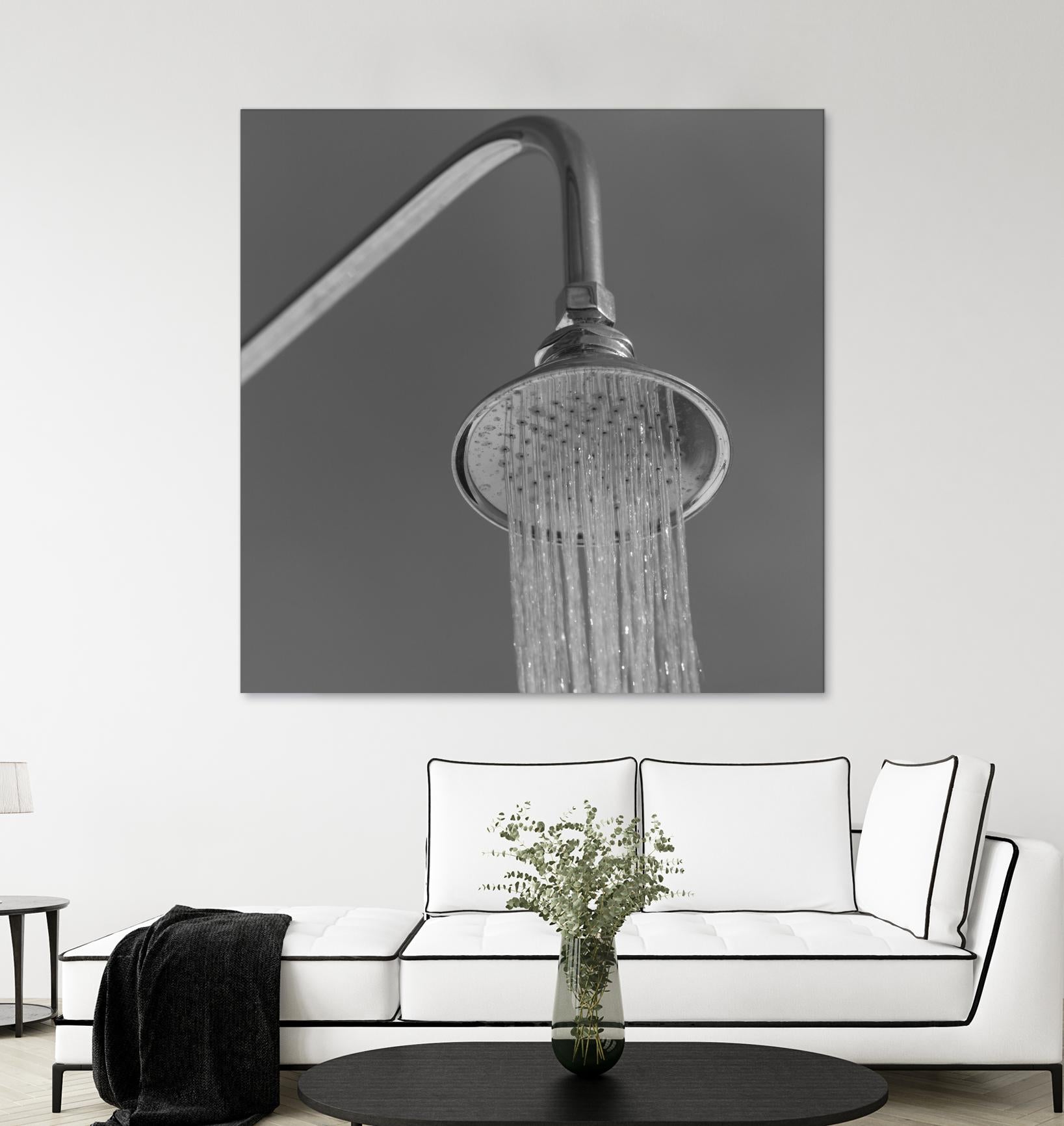 Spa Shower I by Keith Levit on GIANT ART - grey bathroom