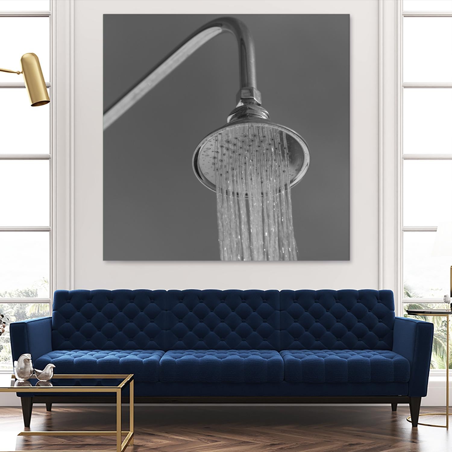 Spa Shower I by Keith Levit on GIANT ART - grey bathroom