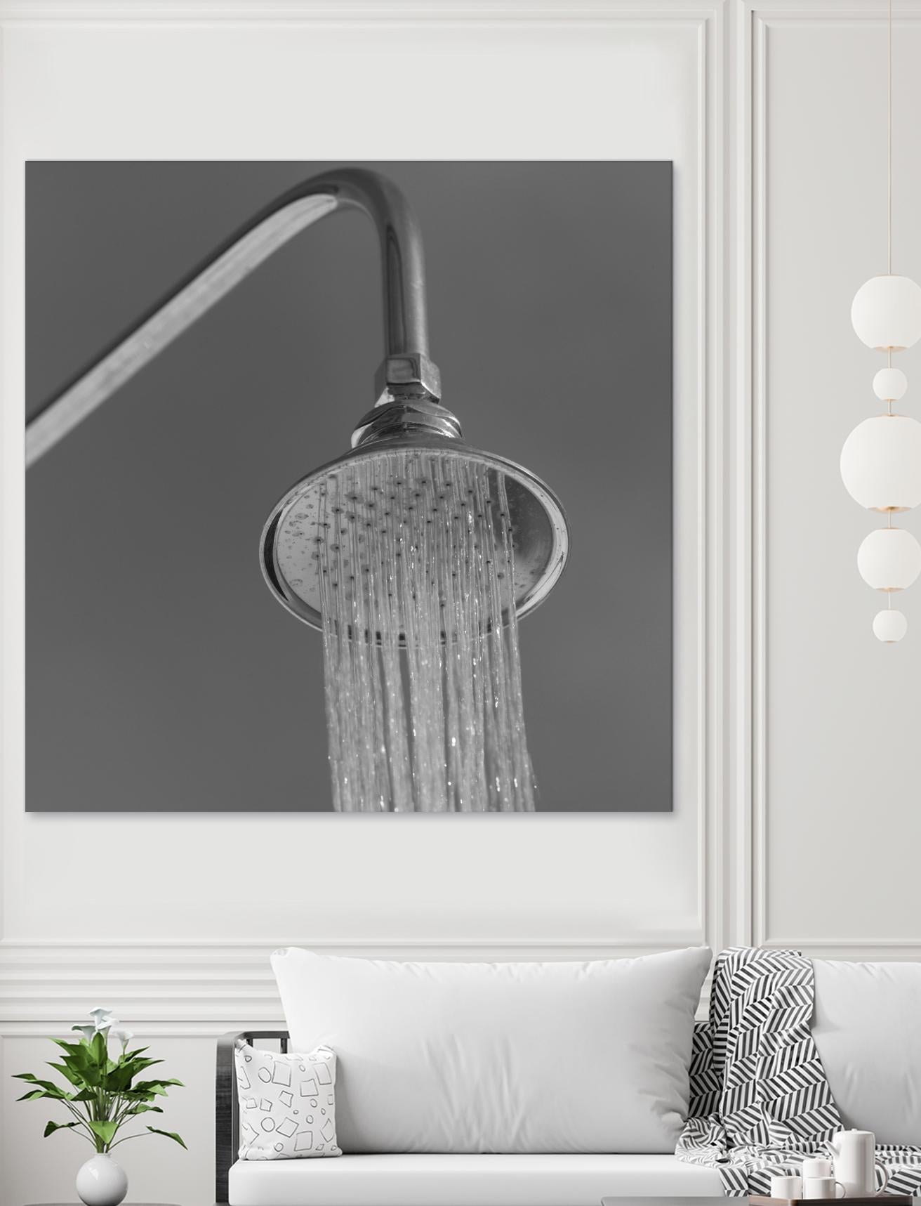 Spa Shower I by Keith Levit on GIANT ART - grey bathroom