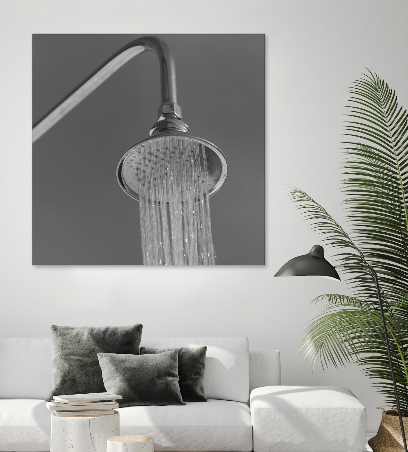 Spa Shower I by Keith Levit on GIANT ART - grey bathroom