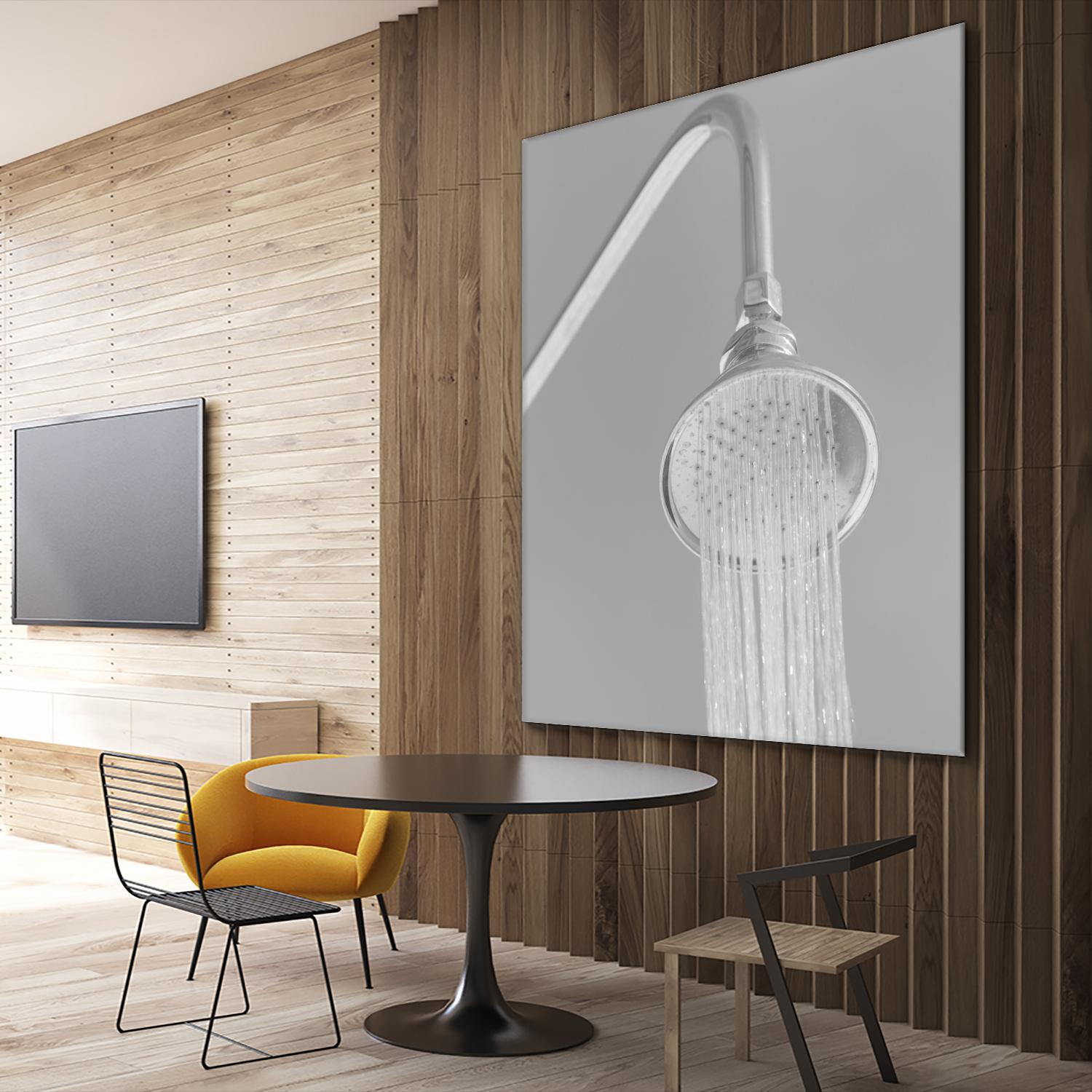 Spa Shower I by Keith Levit on GIANT ART - grey bathroom