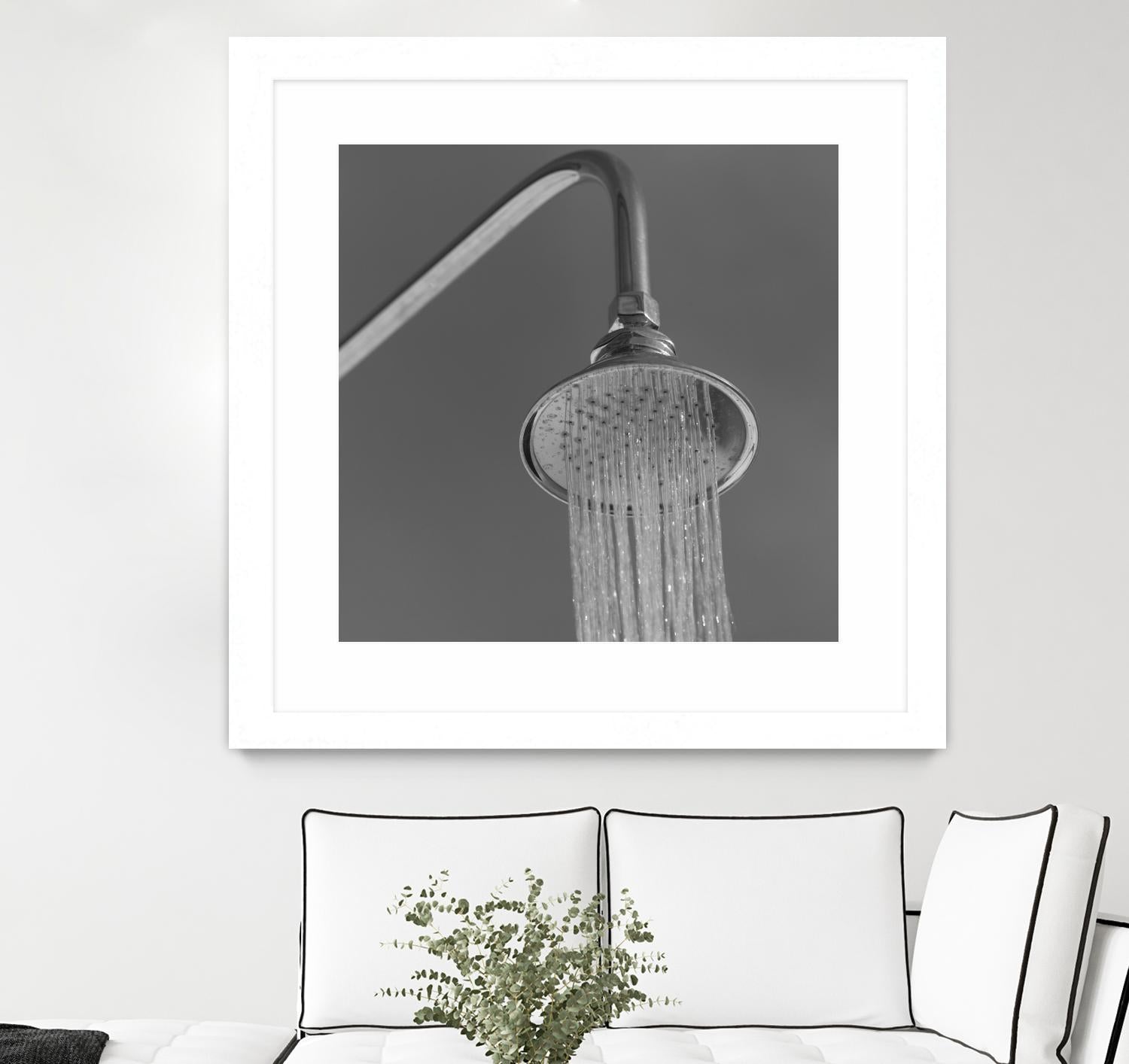 Spa Shower I by Keith Levit on GIANT ART - grey bathroom