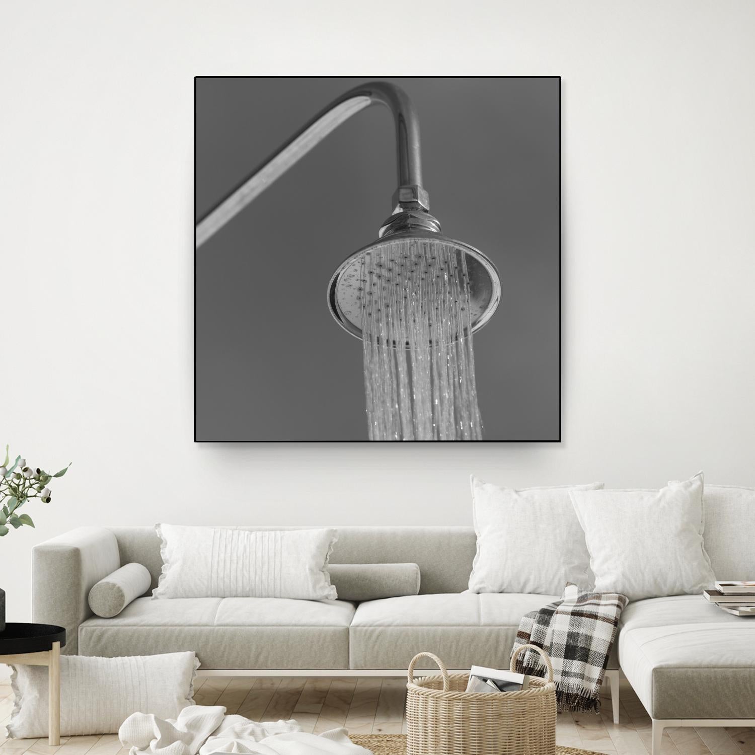 Spa Shower I by Keith Levit on GIANT ART - grey bathroom