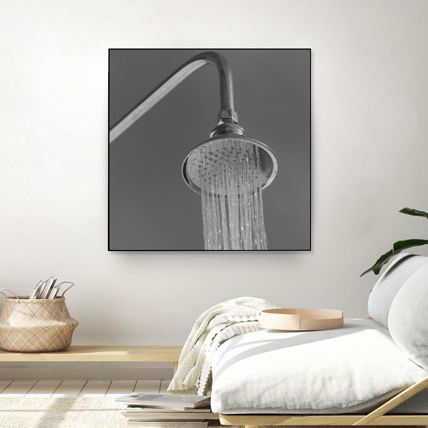 Spa Shower I by Keith Levit on GIANT ART - grey bathroom