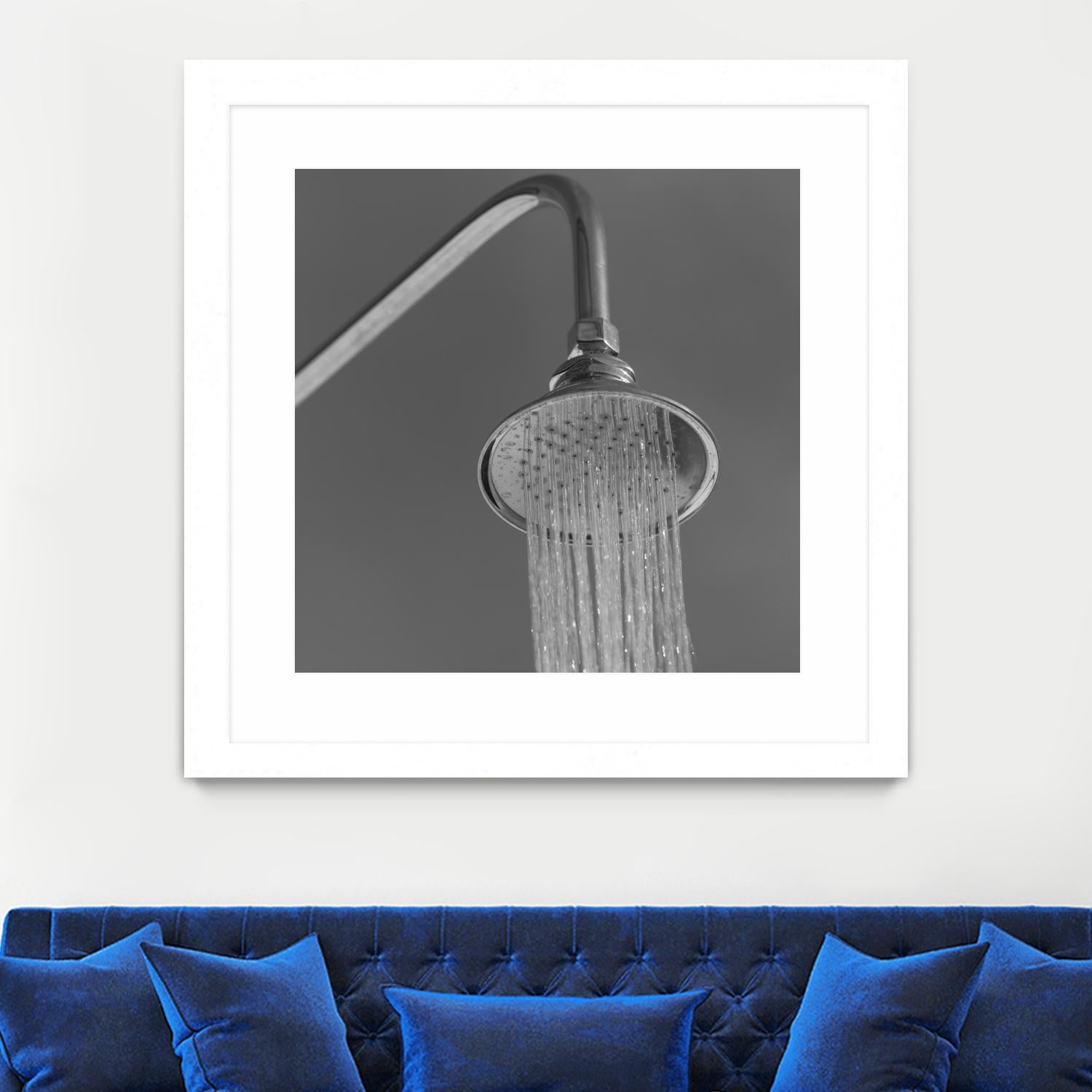 Spa Shower I by Keith Levit on GIANT ART - grey bathroom