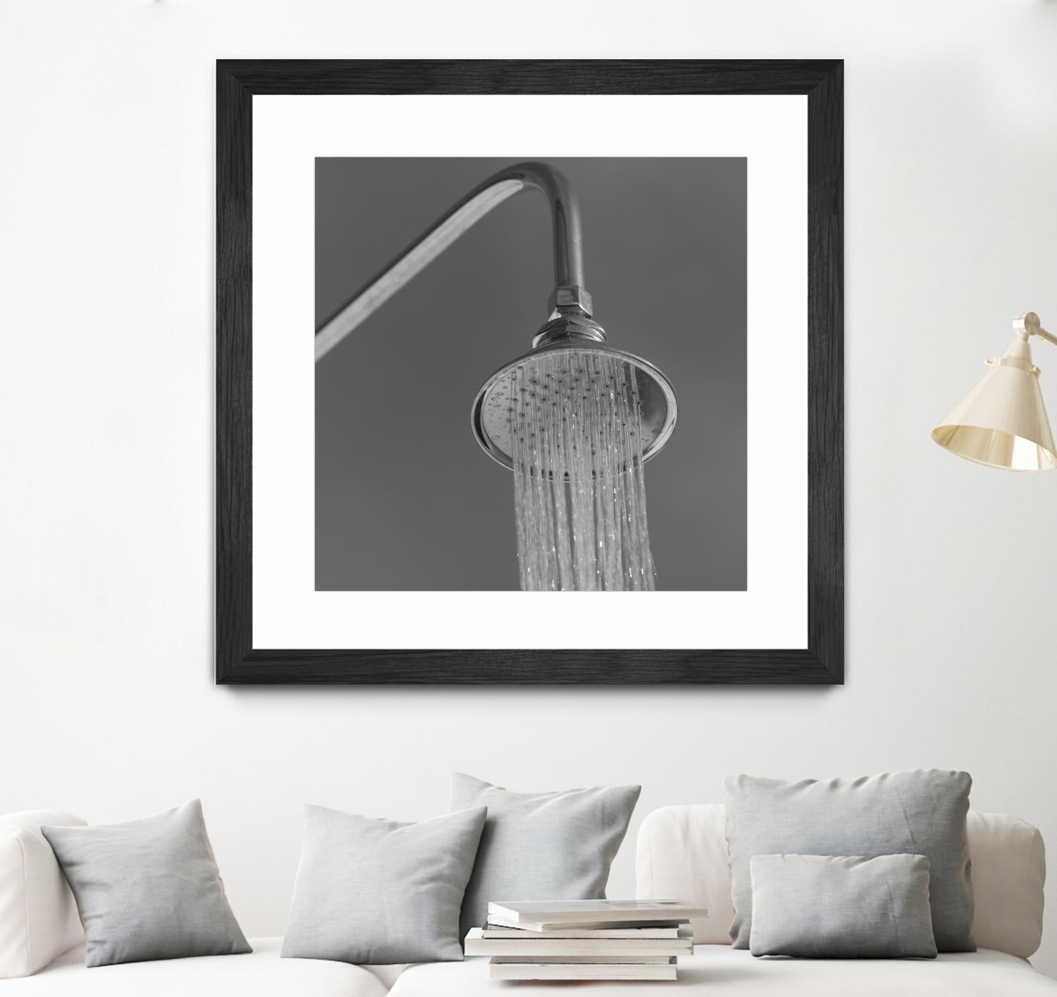 Spa Shower I by Keith Levit on GIANT ART - grey bathroom