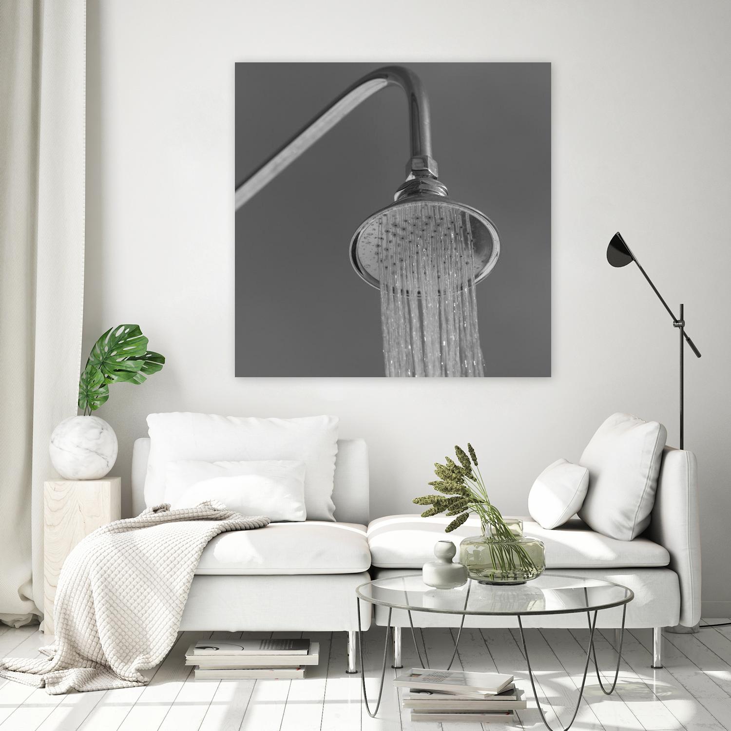 Spa Shower I by Keith Levit on GIANT ART - grey bathroom