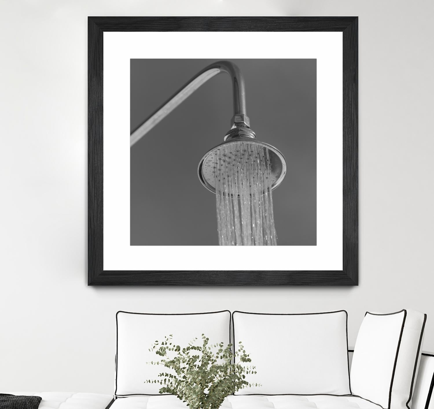 Spa Shower I by Keith Levit on GIANT ART - grey bathroom