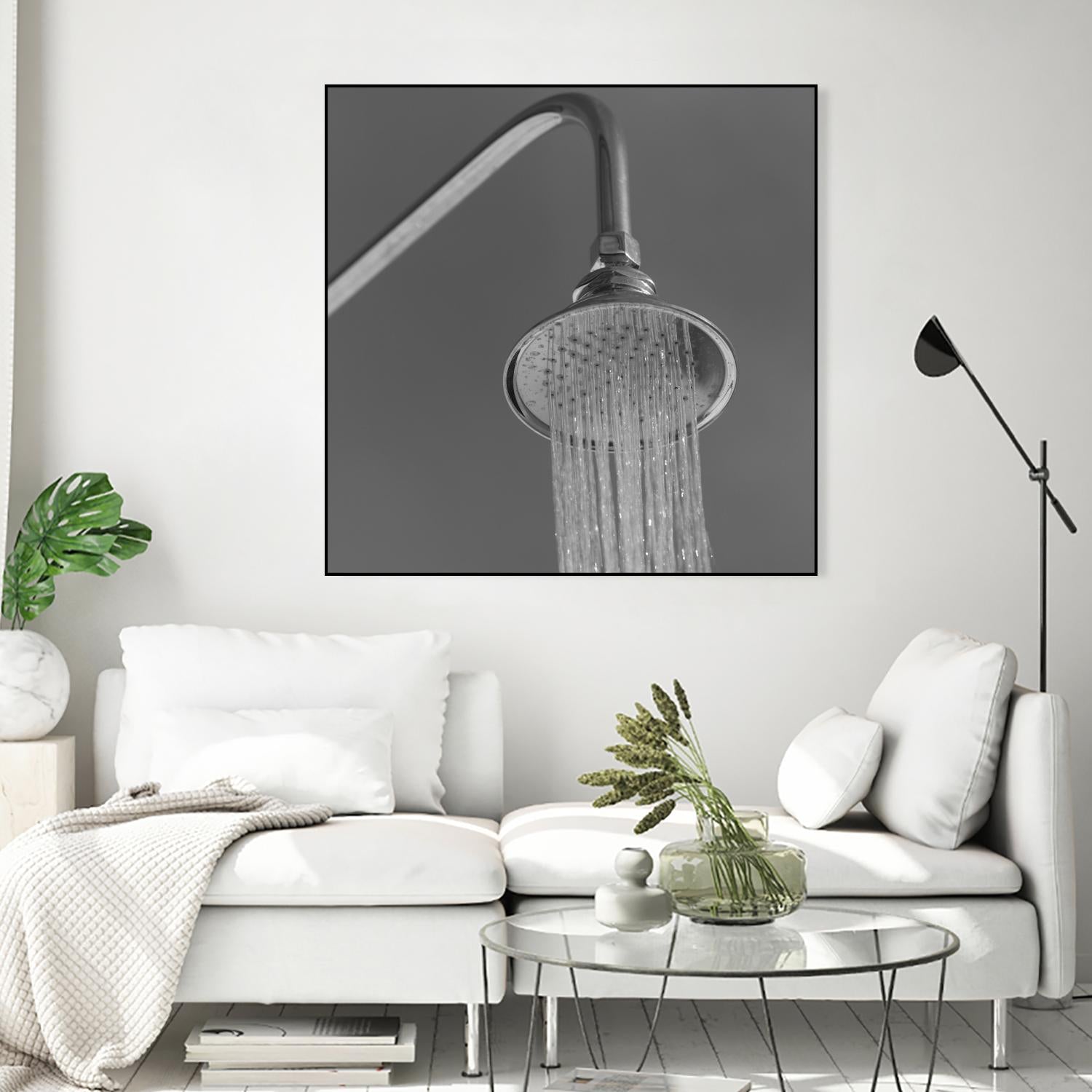 Spa Shower I by Keith Levit on GIANT ART - grey bathroom